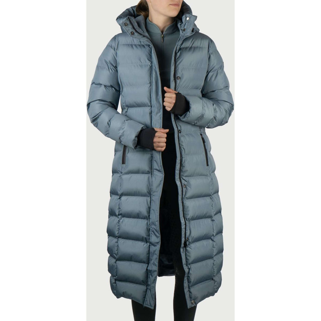 EQPRO Długi Płaszcz Pikowany Eloise Blue Mist