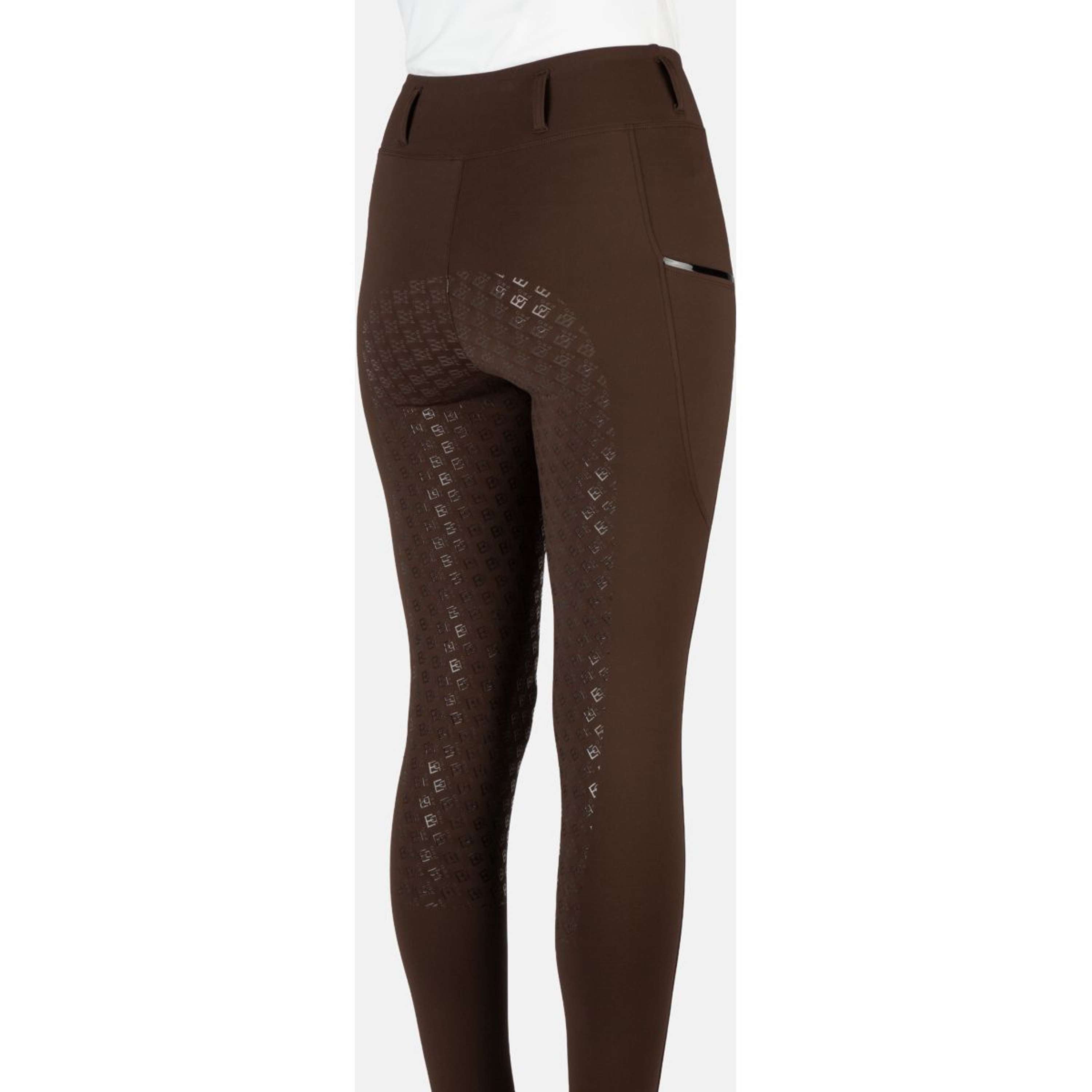EQPRO Legginsy Jeździeckie Mindy Full Grip Czekoladowy