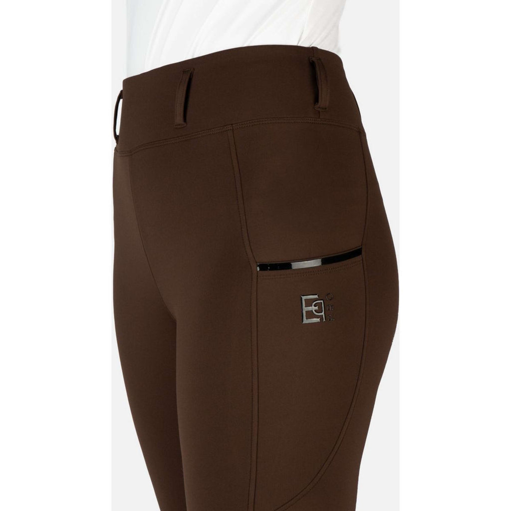 EQPRO Legginsy Jeździeckie Mindy Full Grip Czekoladowy