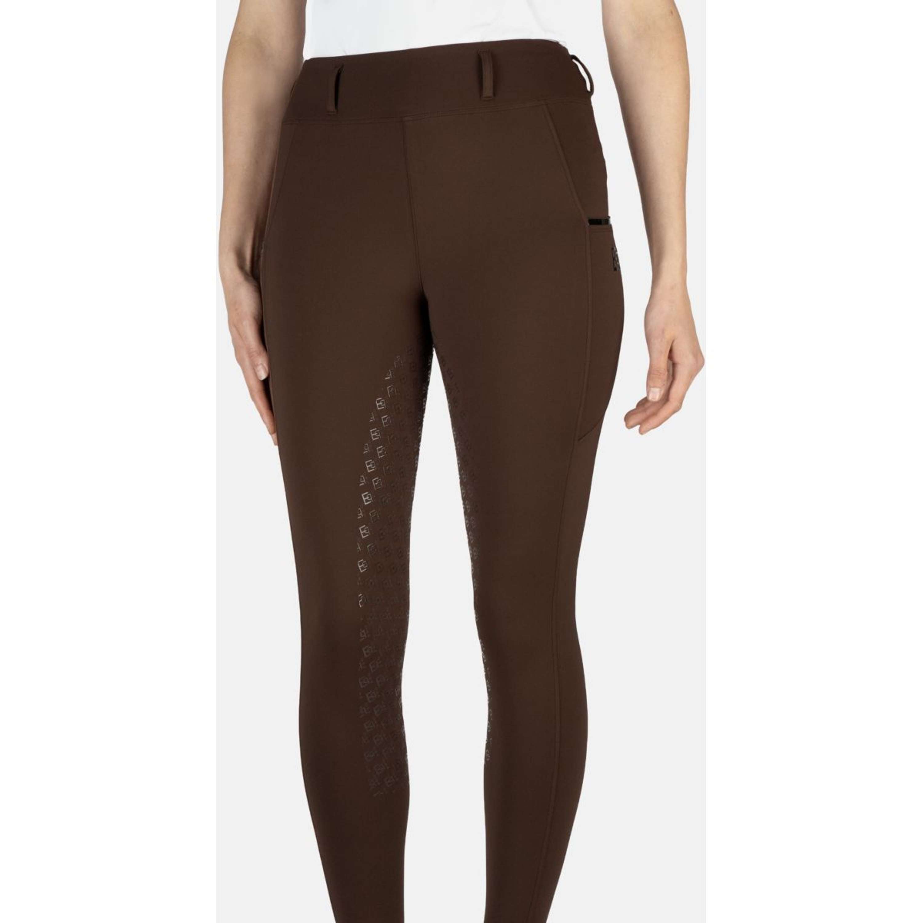 EQPRO Legginsy Jeździeckie Mindy Full Grip Czekoladowy