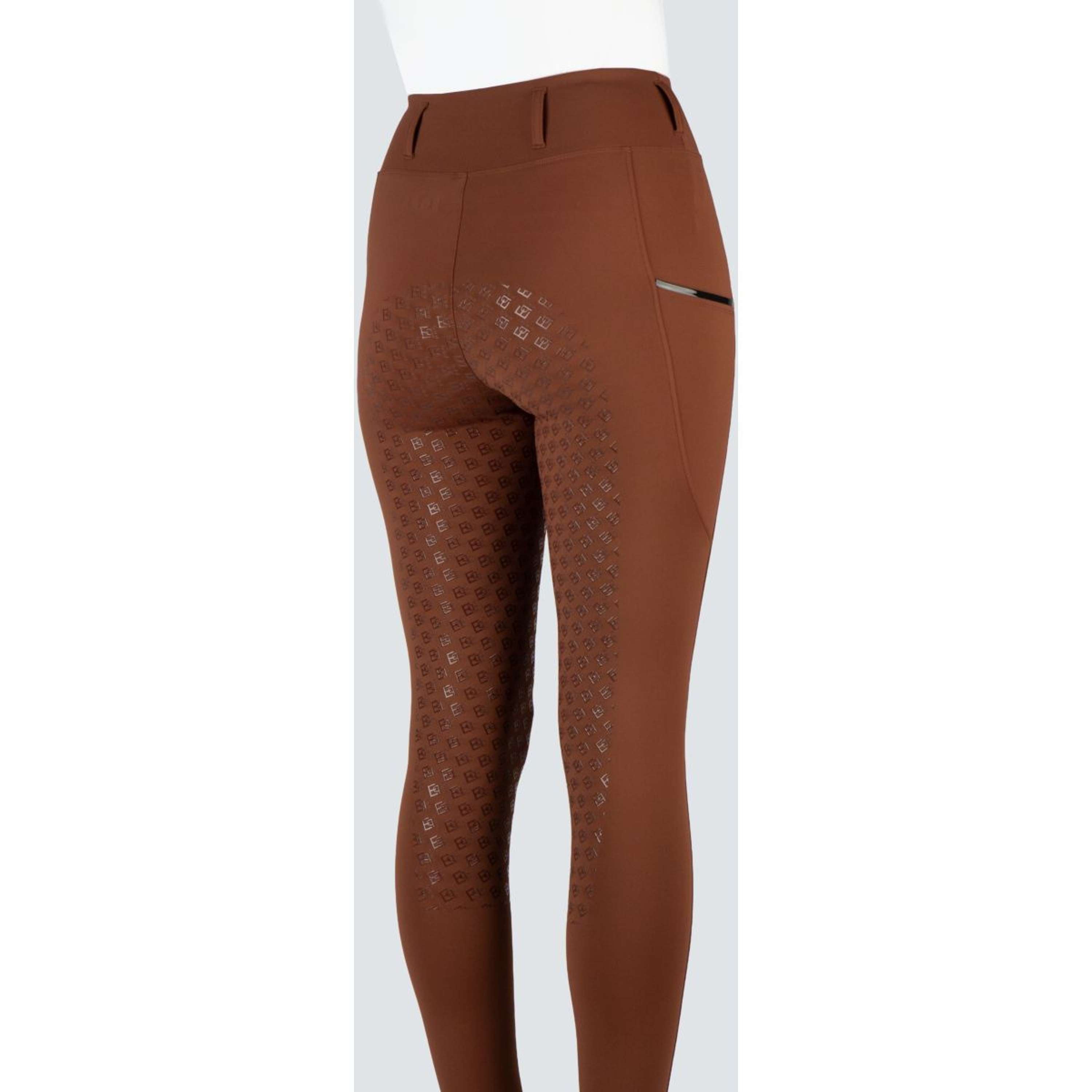 EQPRO Legginsy Jeździeckie Mindy Full Grip Burnt Umber