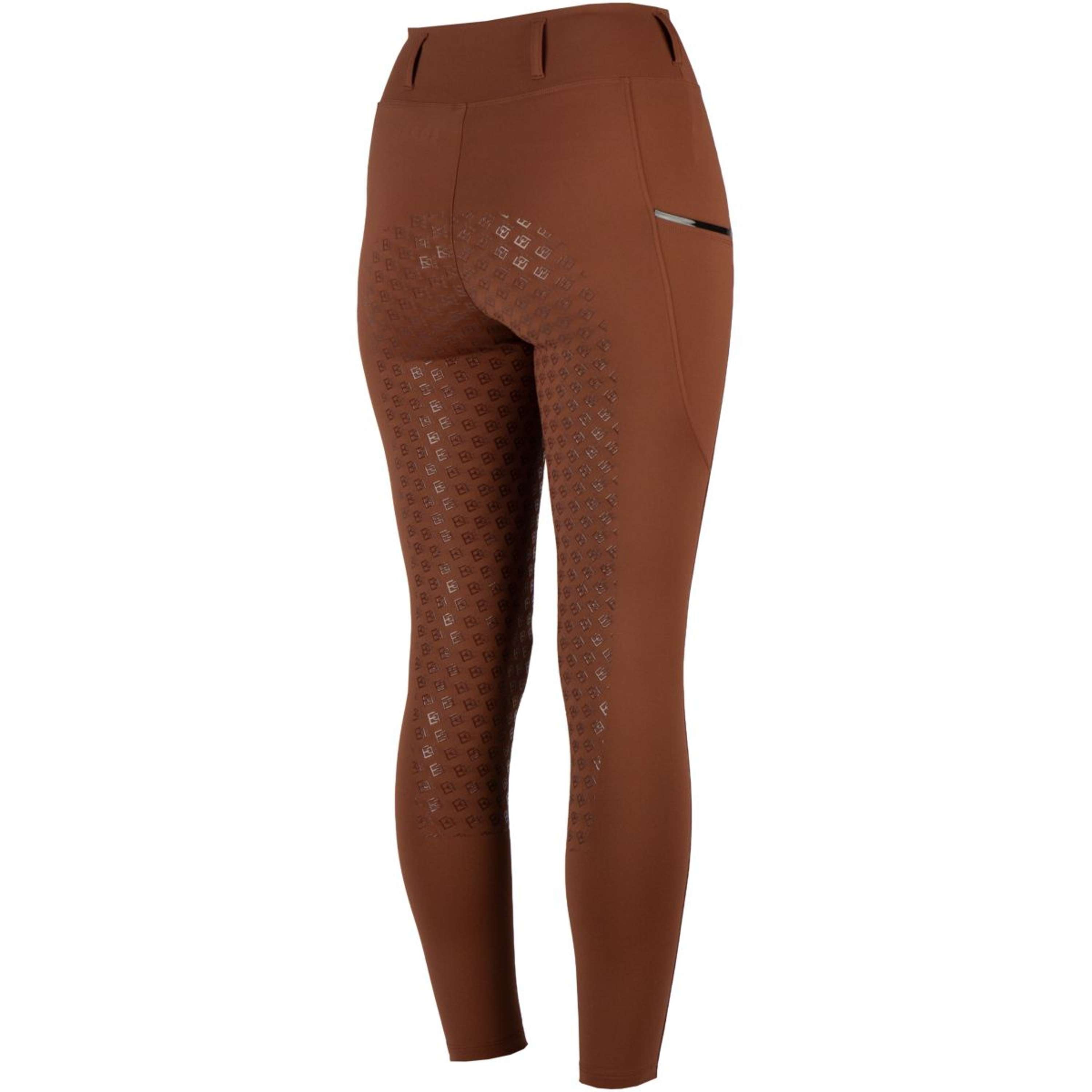 EQPRO Legginsy Jeździeckie Mindy Full Grip Burnt Umber