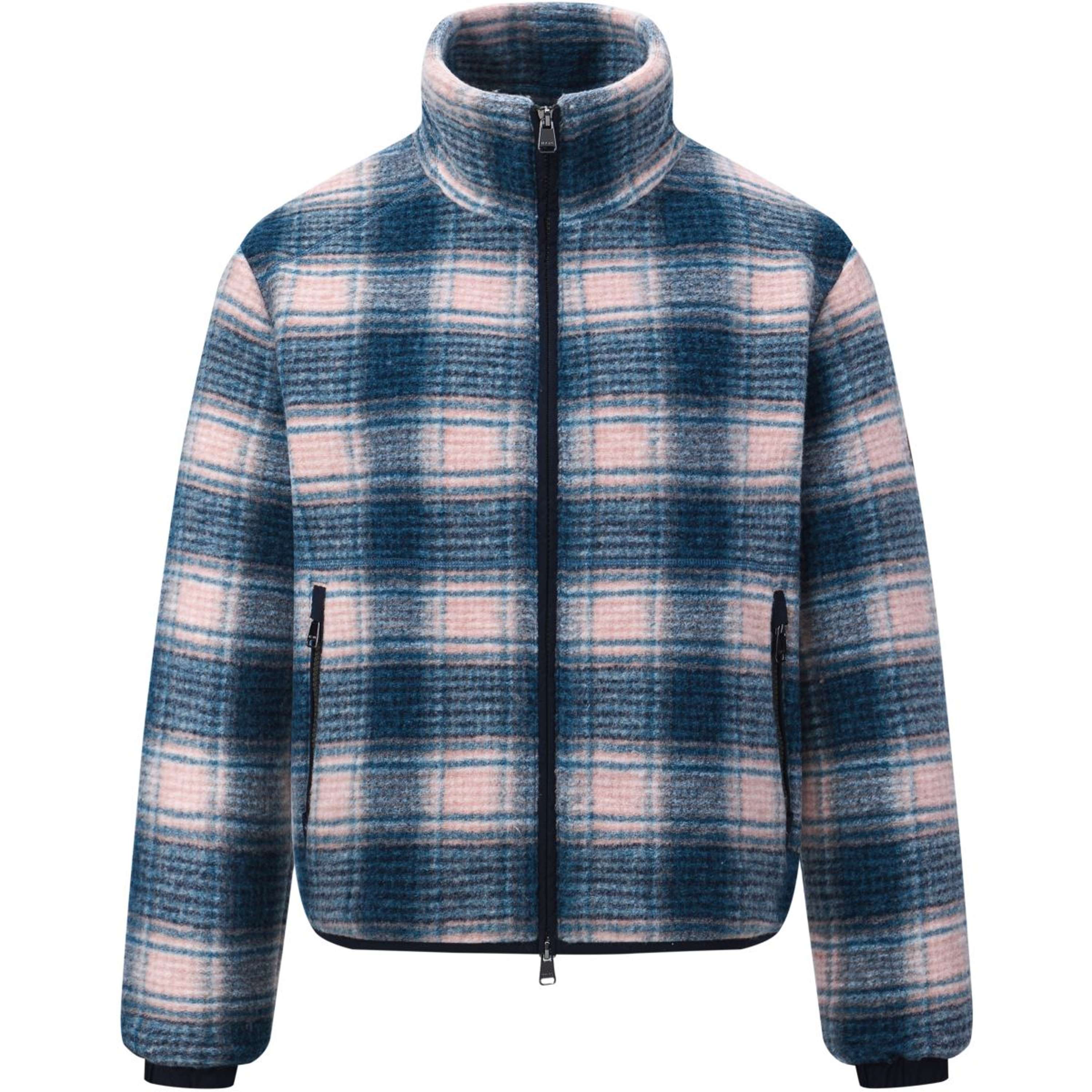 HV Polo Bluza Z Kapturem I Zamkiem HVPCarlotta check Granatowy