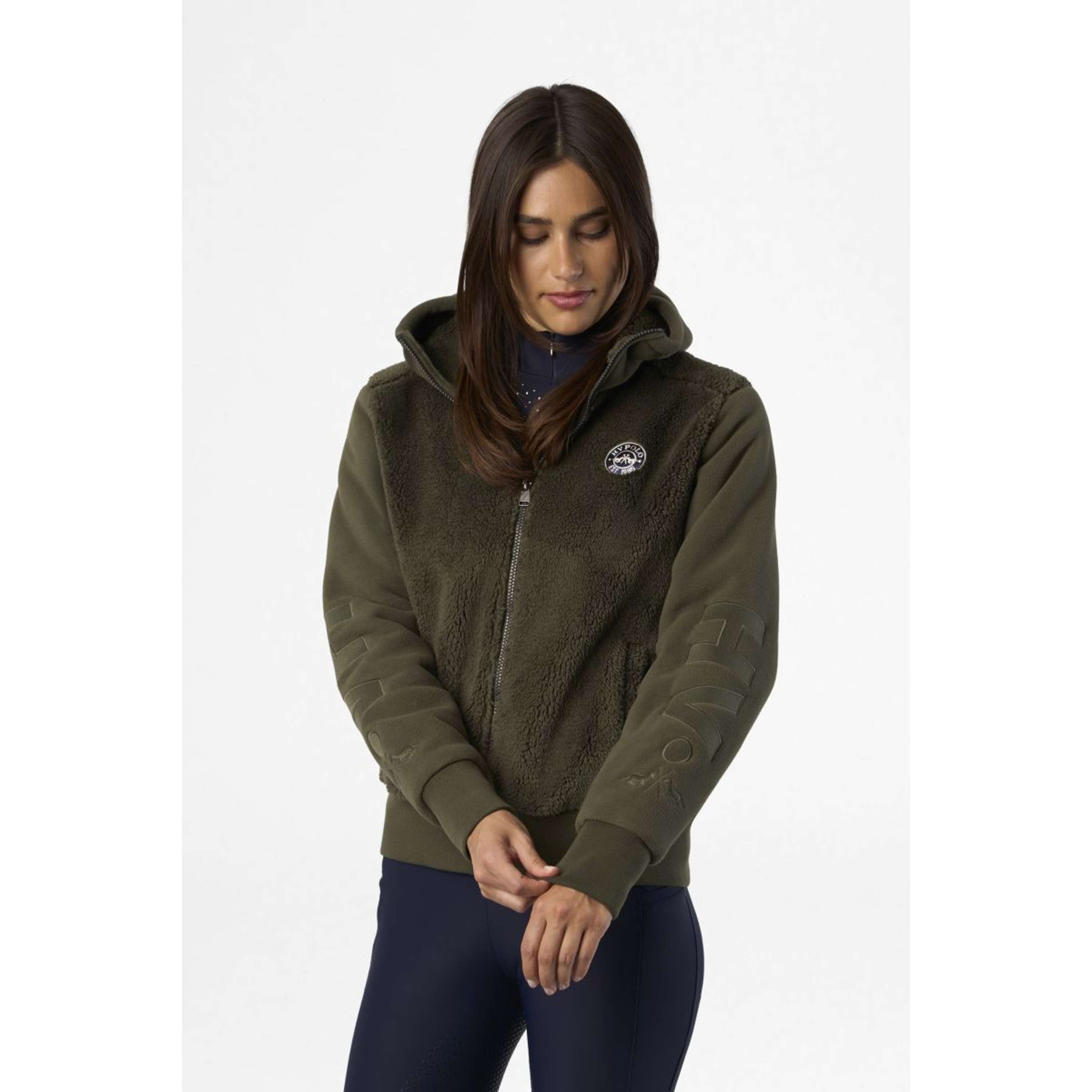 HV Polo Bluza Z Kapturem I Zamkiem HVPRoyce Forest Green
