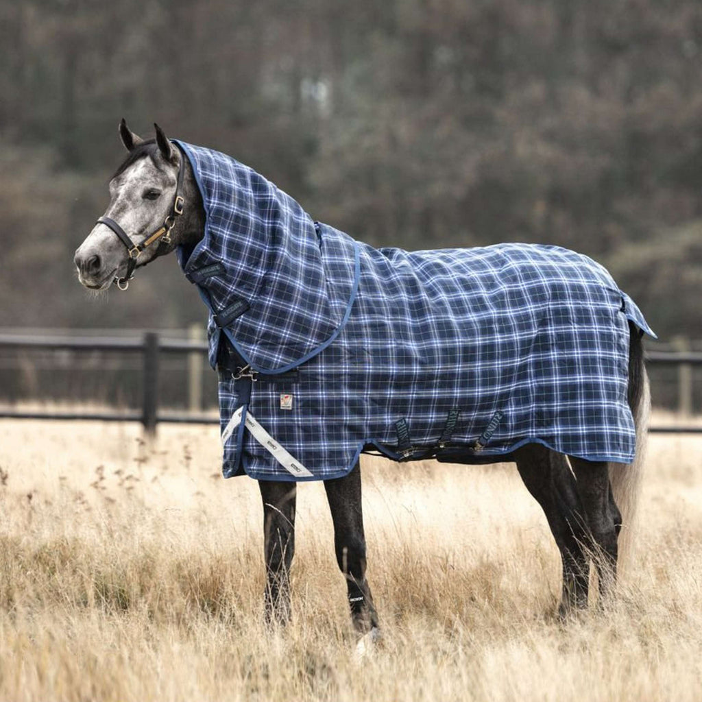 Derka Rhino Plus Turnout Heavy Varilayer 450g Navy Check/Indigo