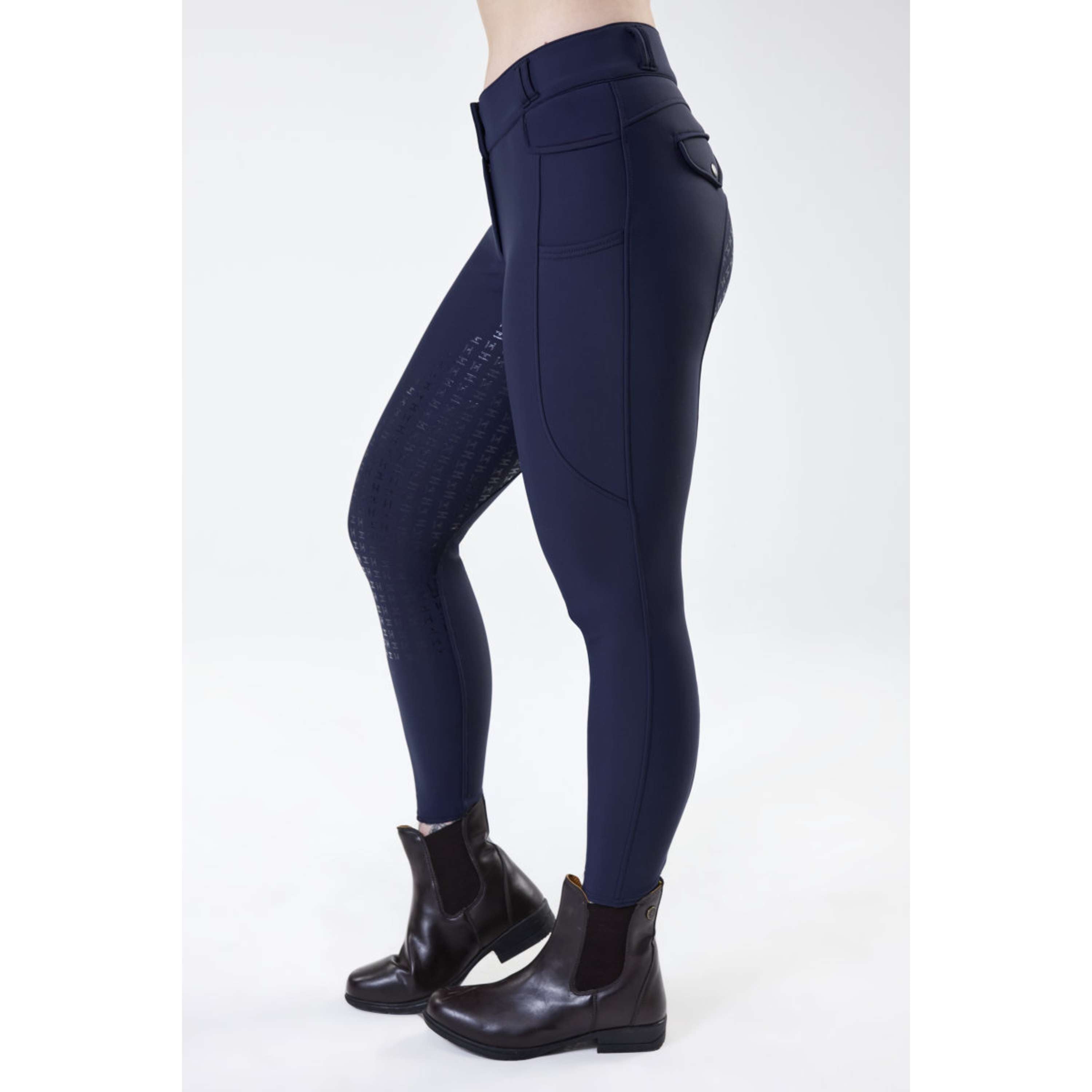 Horseware Zimowe Legginsy Jeździeckie FlexFit Full Seat Core Navy