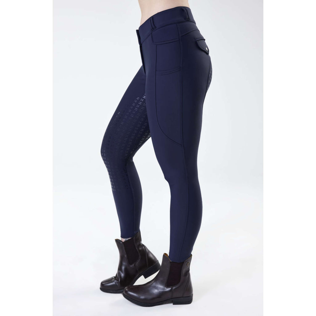 Horseware Zimowe Legginsy Jeździeckie FlexFit Full Seat Core Navy