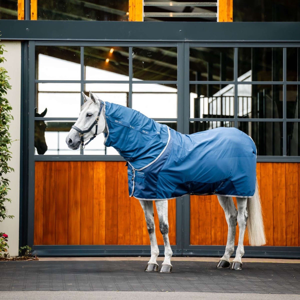 Horseware Odpinany kaptur do derki Therapy Mesh Cooler Imperial Blue/Silver/Navy