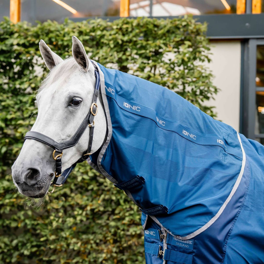 Horseware Odpinany kaptur do derki Therapy Mesh Cooler Imperial Blue/Silver/Navy