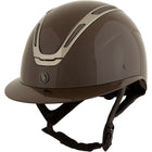 BR Kask Jeździecki Zeta Serene Shine Brązowy/Stalowoszary
