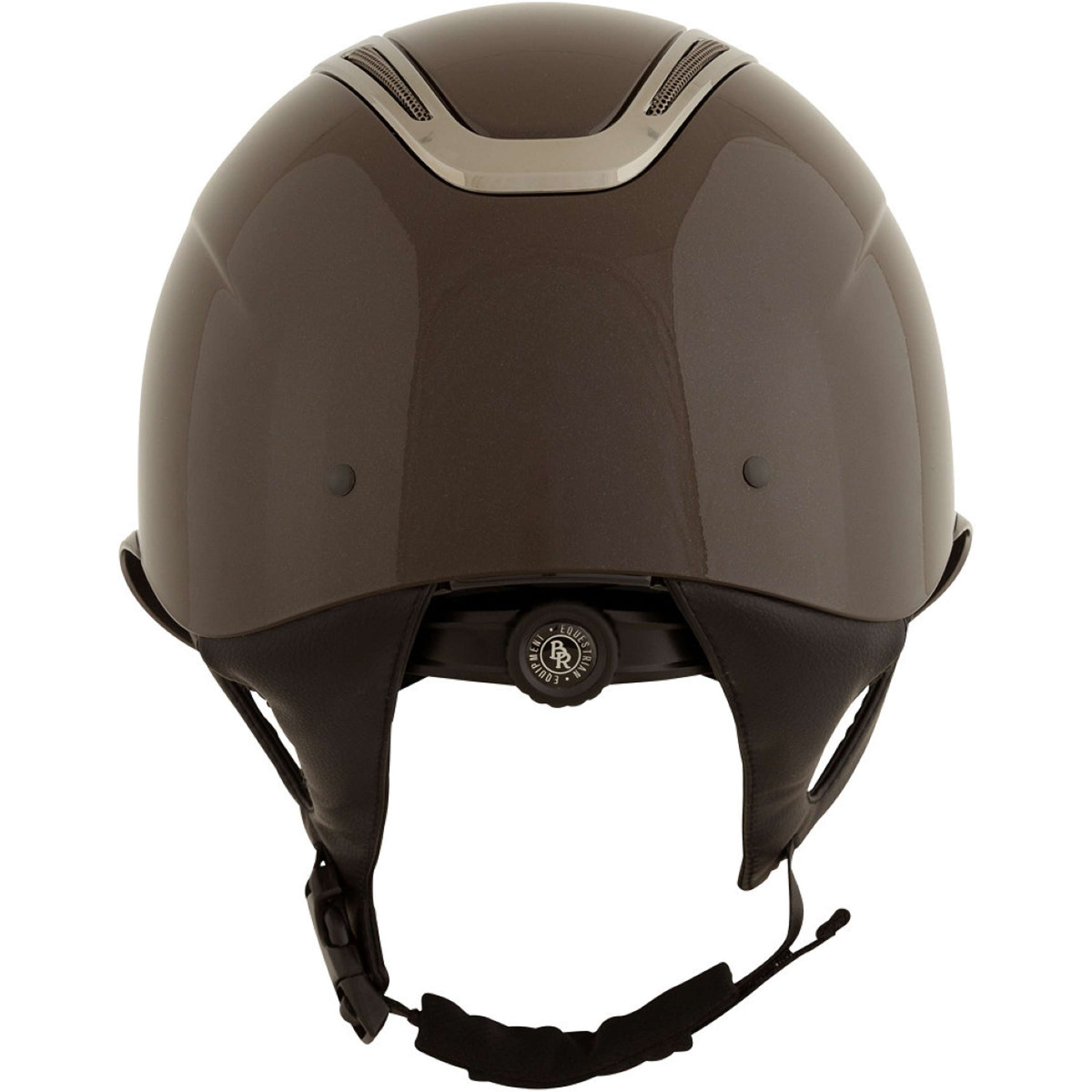 BR Kask Jeździecki Zeta Serene Shine Brązowy/Stalowoszary