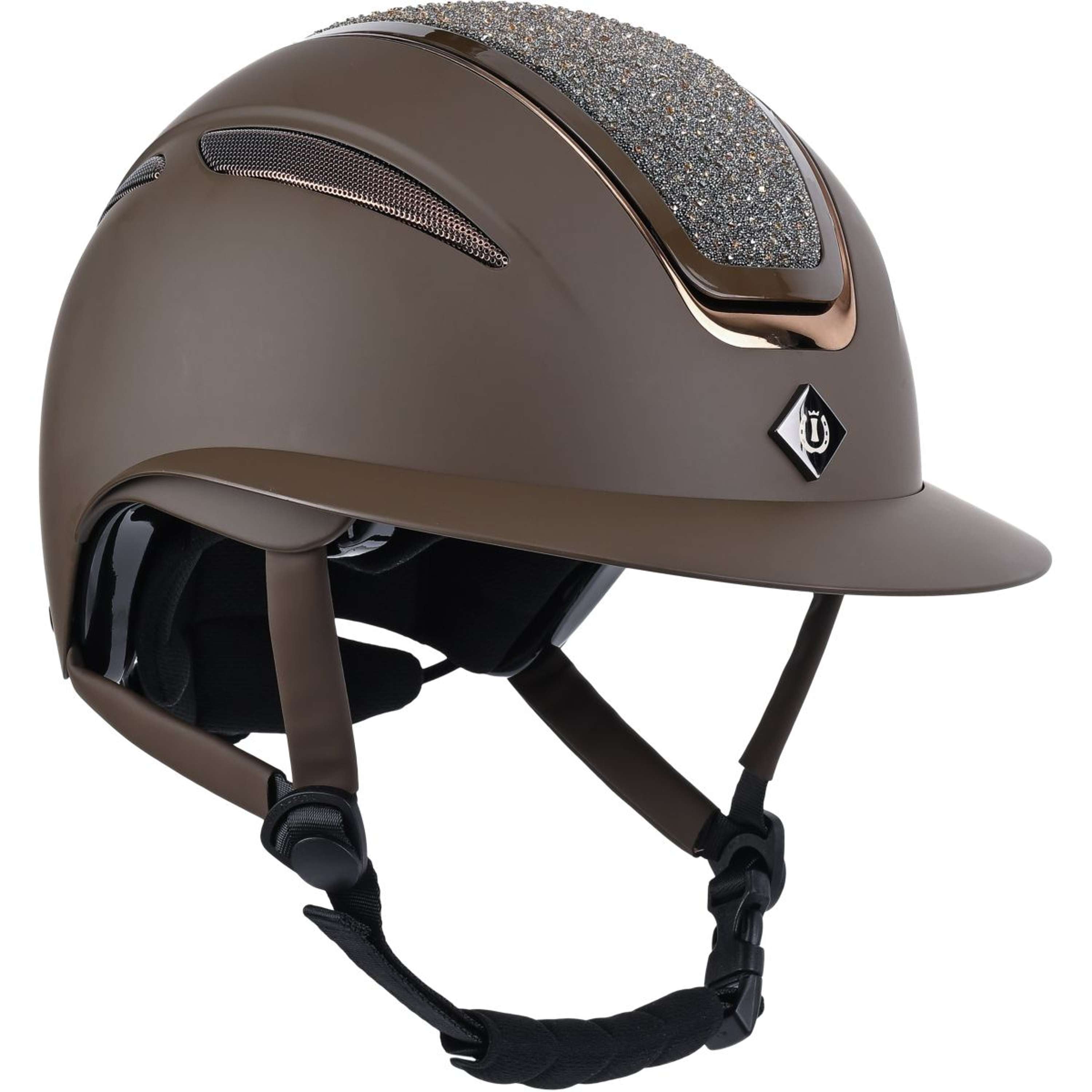 Imperial Riding Kask Jeździecki IRHOLania Deluxe Big Visor Brązowy