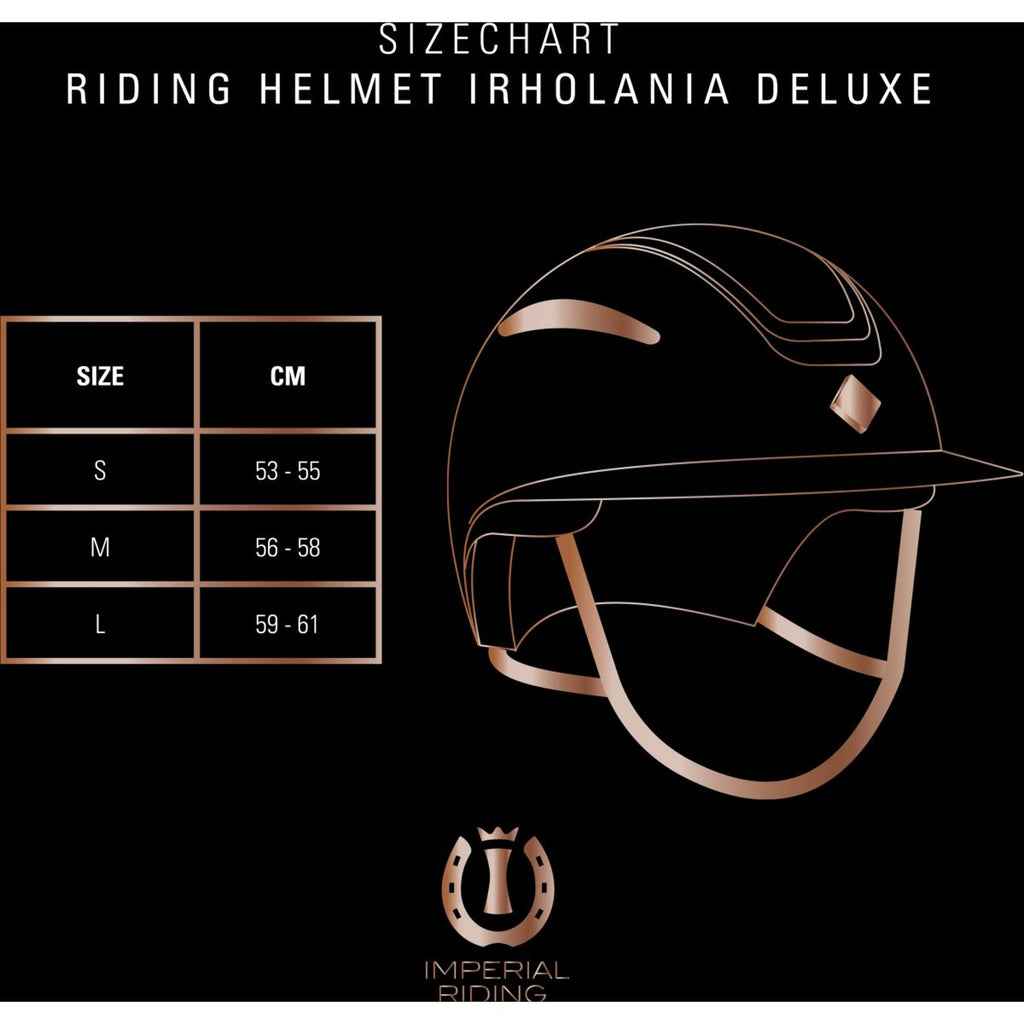 Kask jeździecki Imperial Riding IRHOLania Deluxe z dużym daszkiem, brązowy