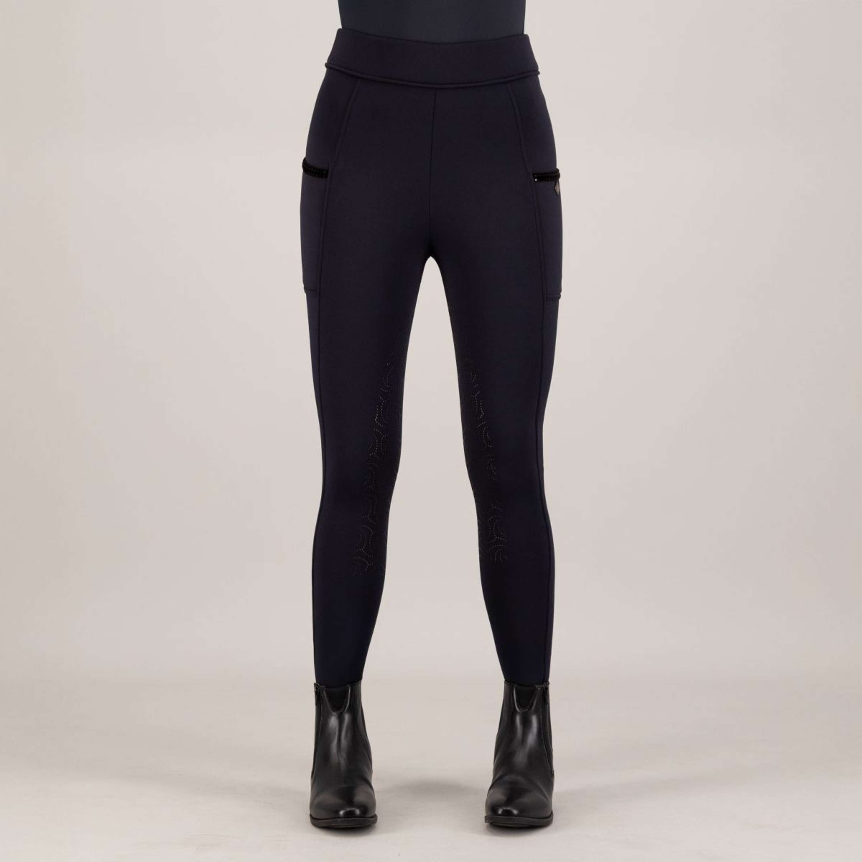 Imperial Riding Legginsy Jeździeckie IRHTeddy Full Grip Granatowy