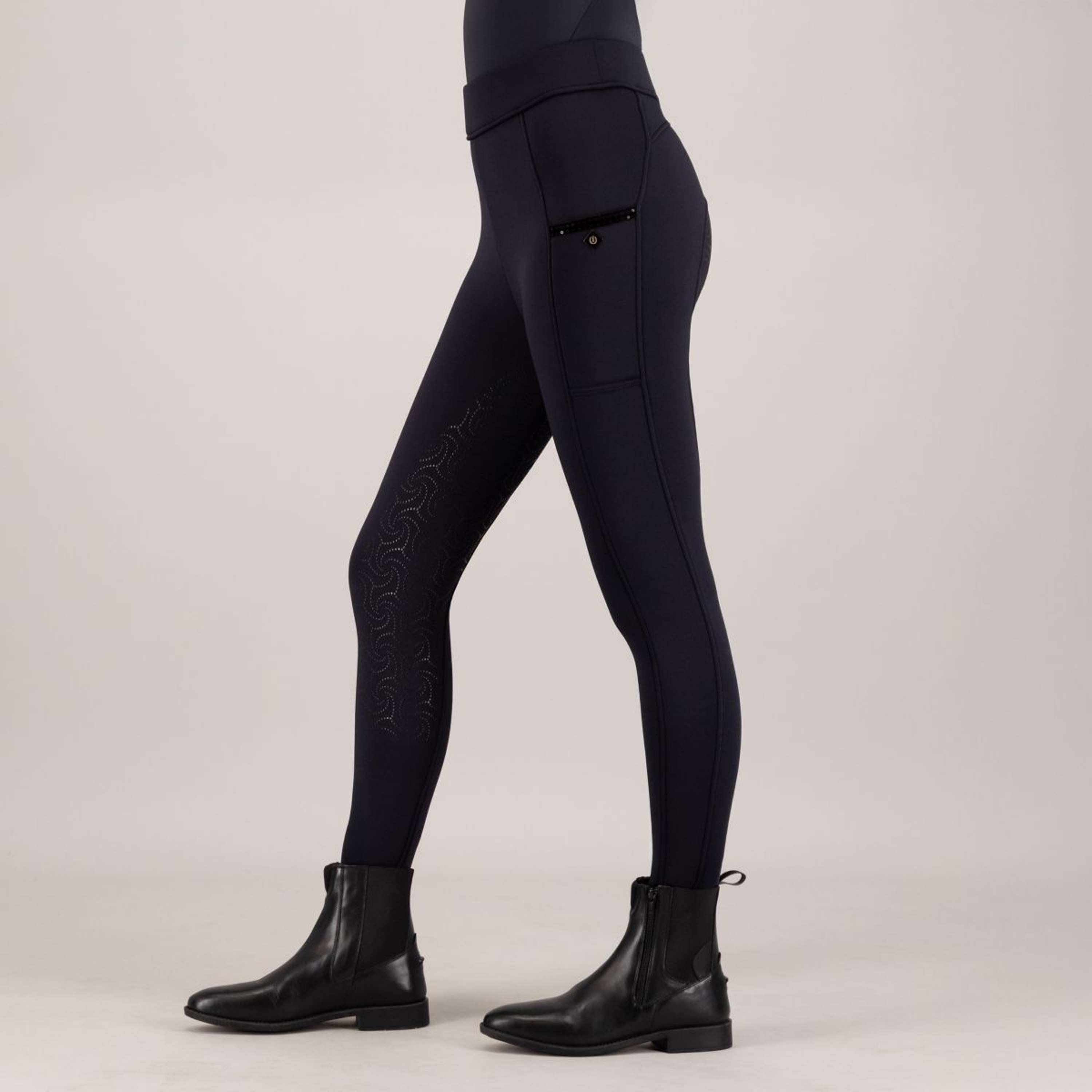 Imperial Riding Legginsy Jeździeckie IRHTeddy Full Grip Granatowy
