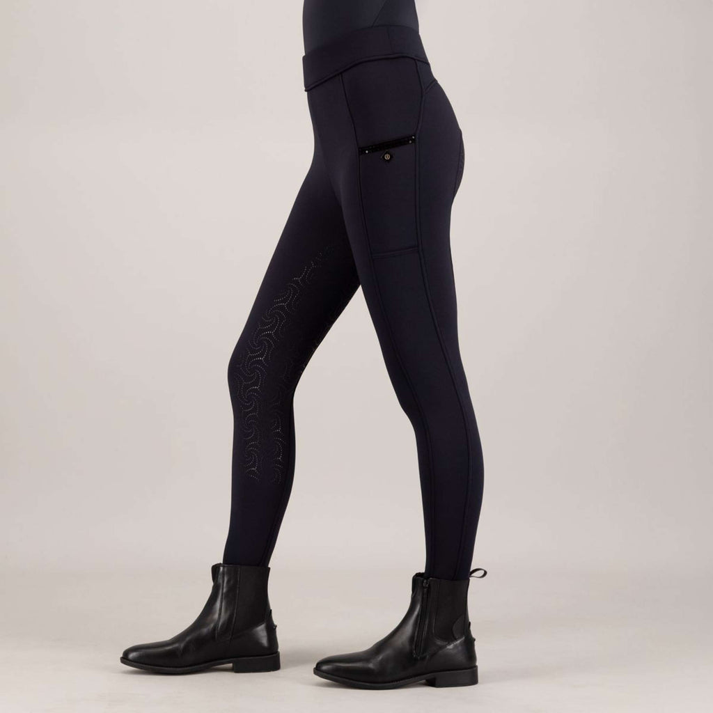 Imperial Riding Legginsy Jeździeckie IRHTeddy Full Grip Granatowy