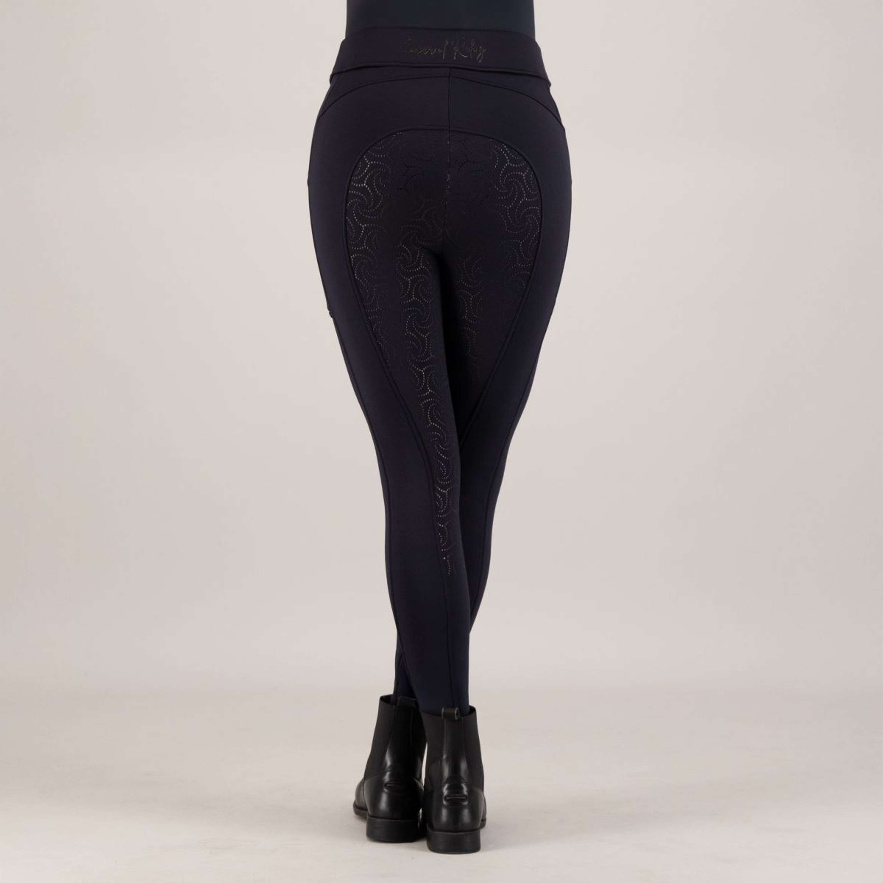 Imperial Riding Legginsy Jeździeckie IRHTeddy Full Grip Granatowy