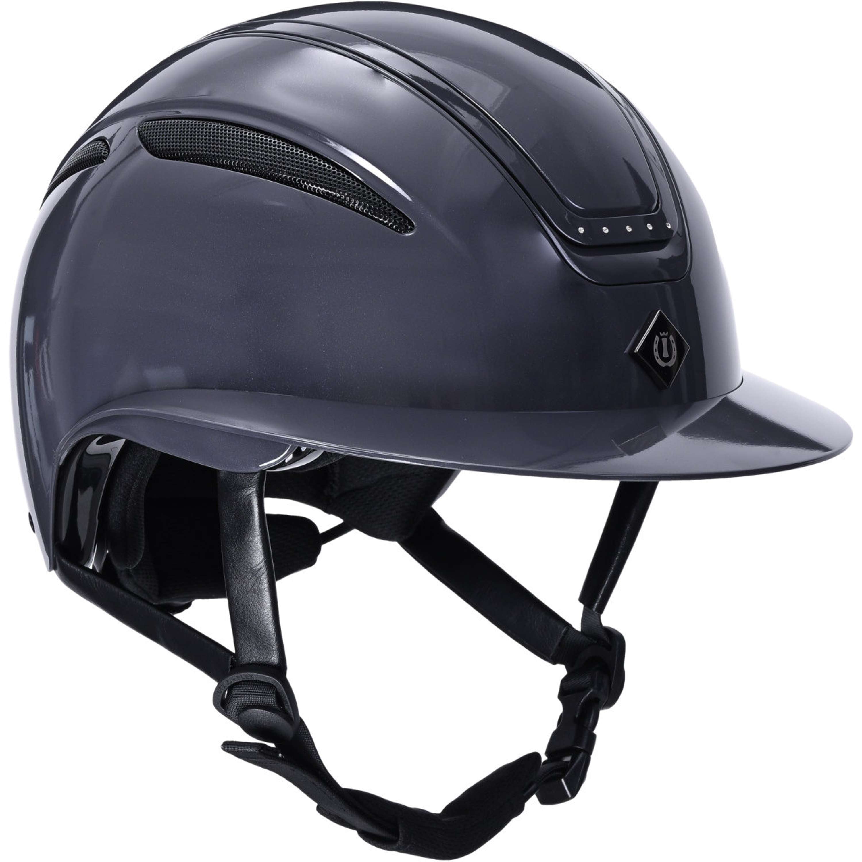 Imperial Riding Kask Jeździecki IRHOlania Deluxe Big Visor Ciemnoszary/Szary