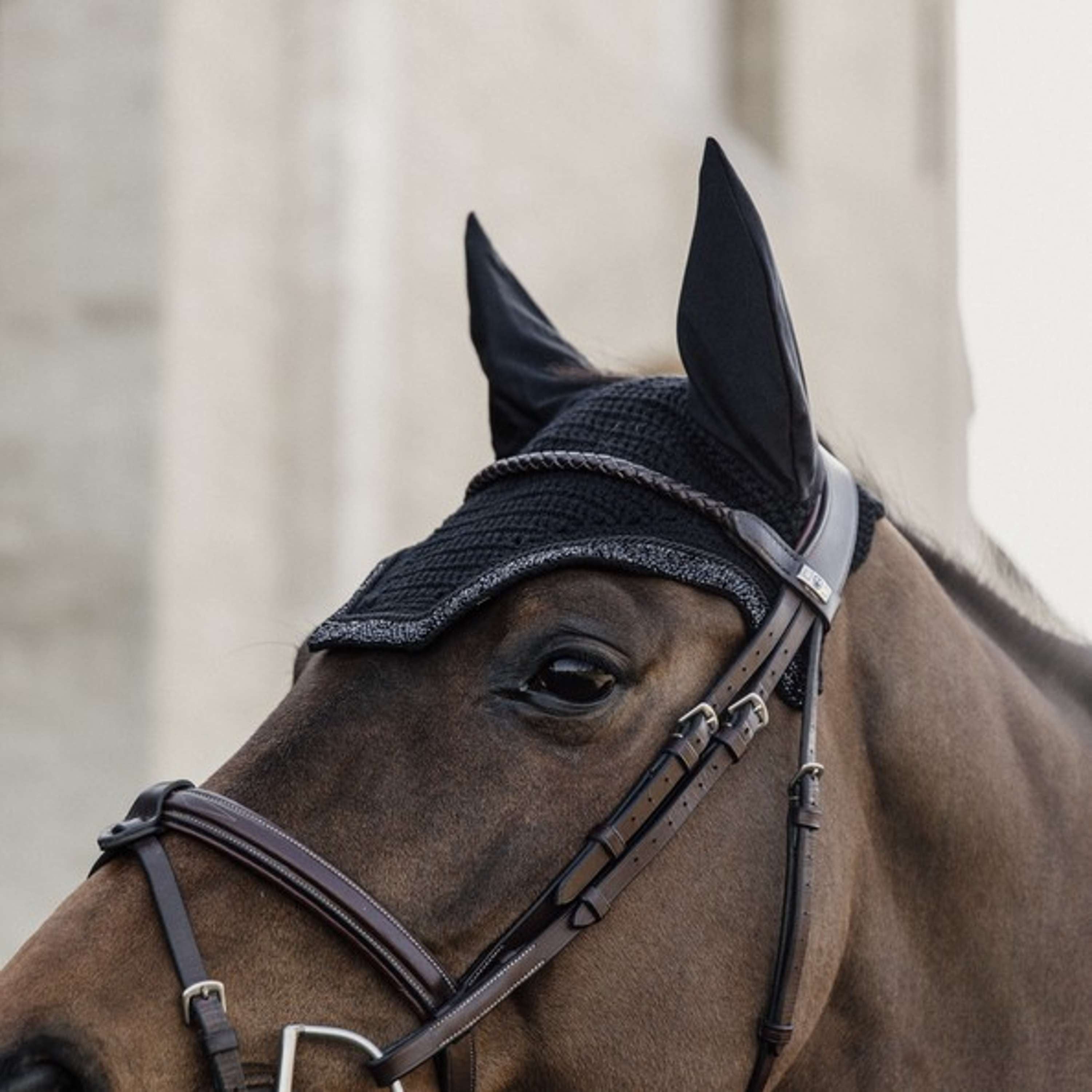 Kentucky Nauszniki Wellington Brokat Stone Czarne