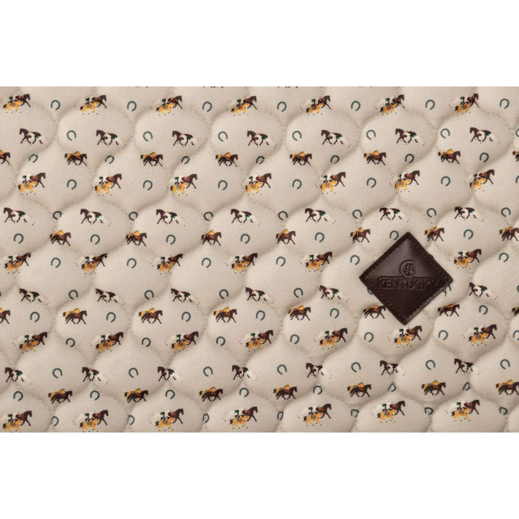 Kentucky Potnik Velvet Horse Printing Skoki Beige