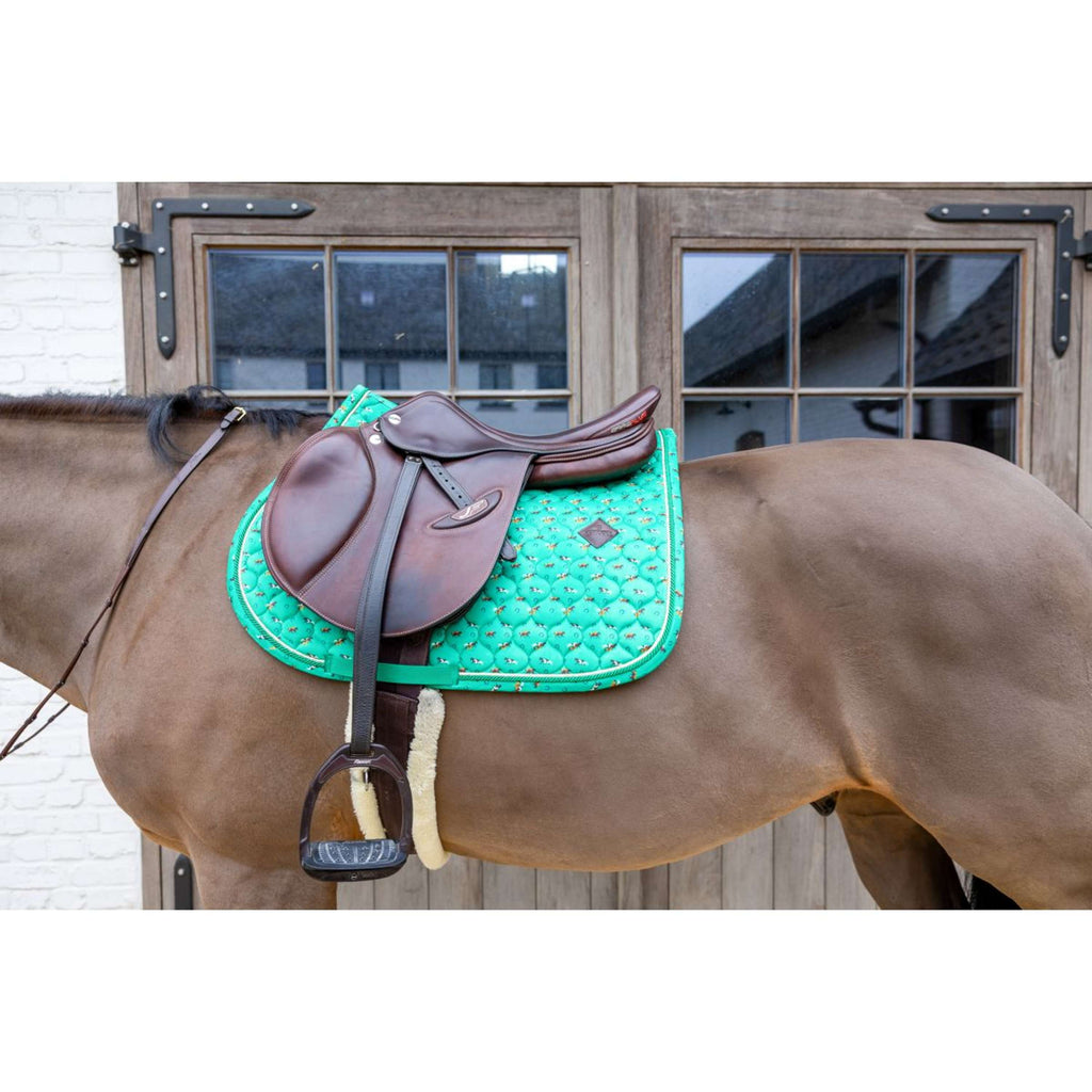 Kentucky Potnik Velvet Horse Printing Skokowy Zielony