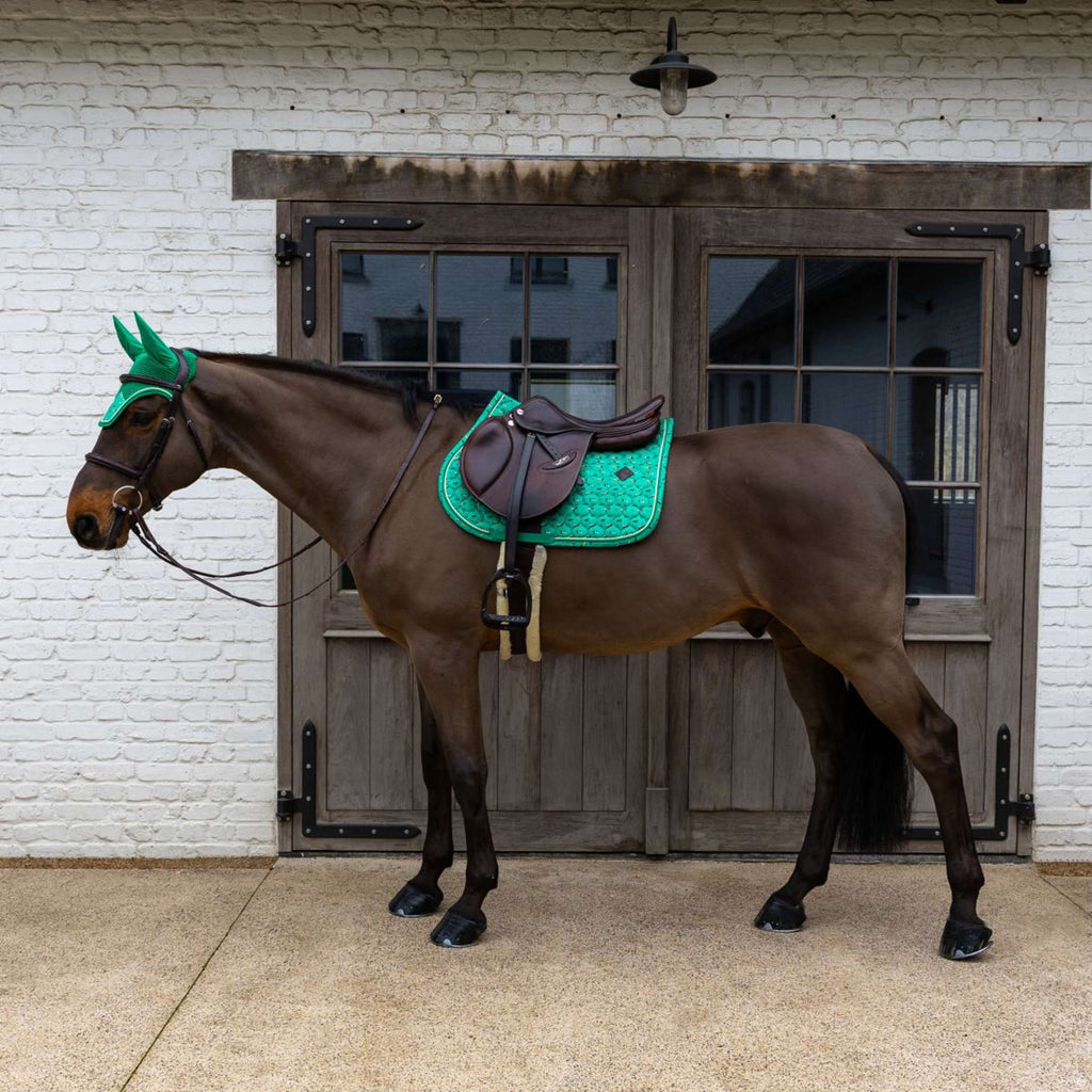 Kentucky Potnik Velvet Horse Printing Skokowy Zielony