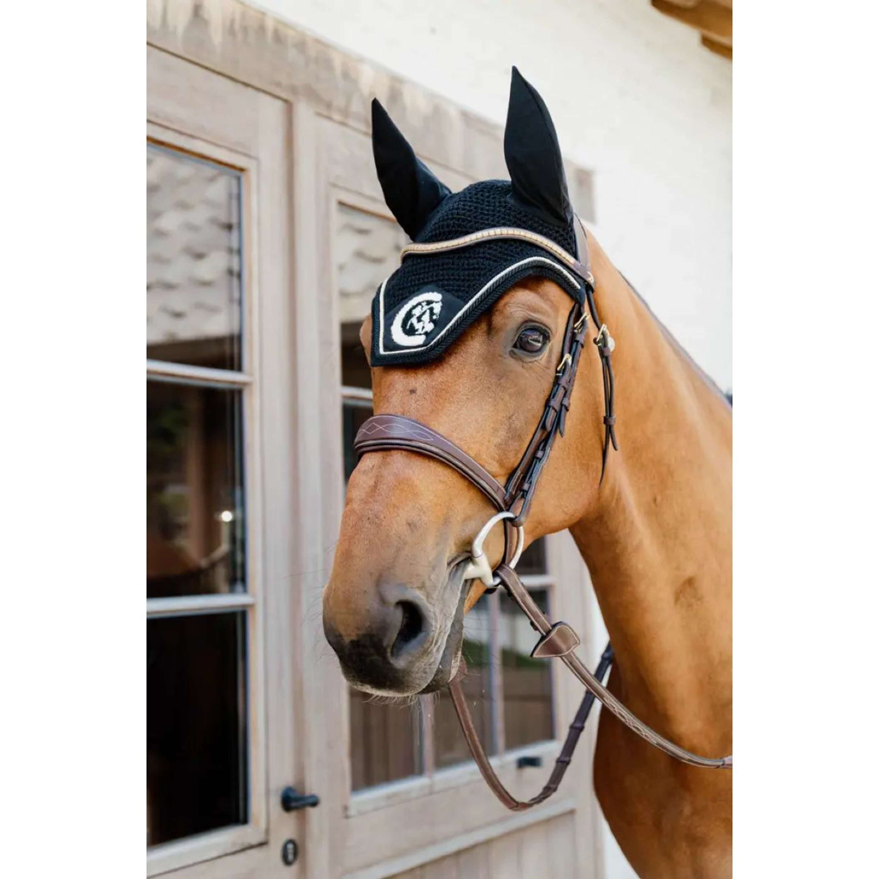 Kentucky Horsewear Nauszniki Wellington 3D Logo Czarne