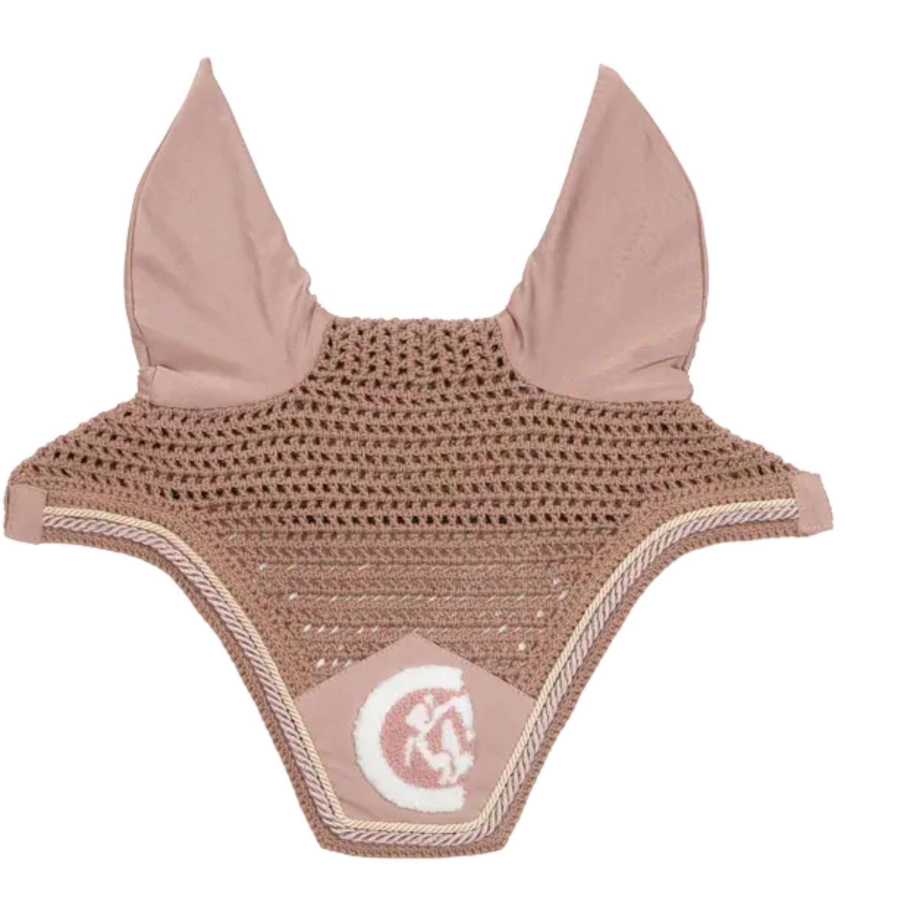 Kentucky Horsewear Nauszniki Wellington 3D Logo Stary Róż