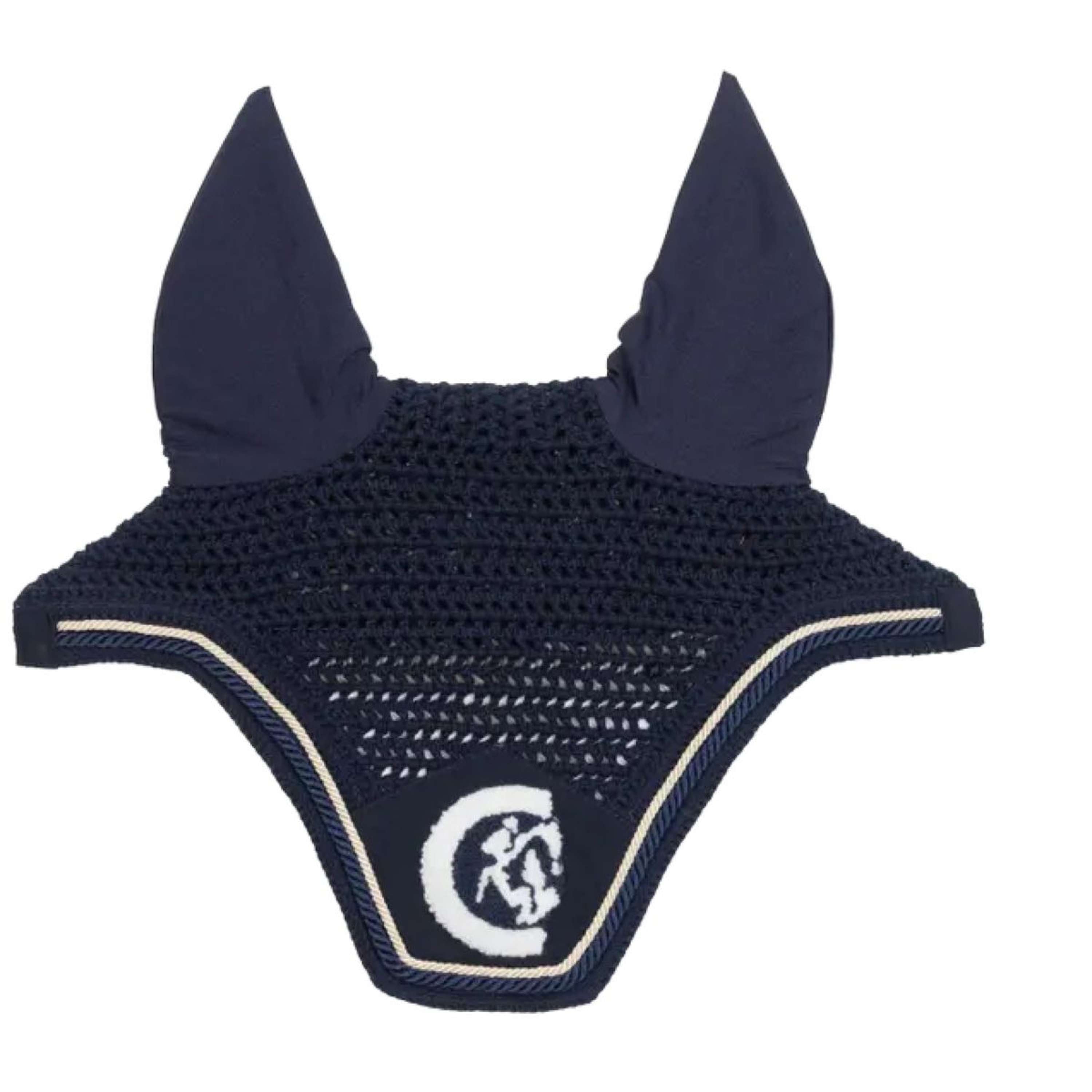 Kentucky Horsewear Nauszniki Wellington 3D Logo Granatowe