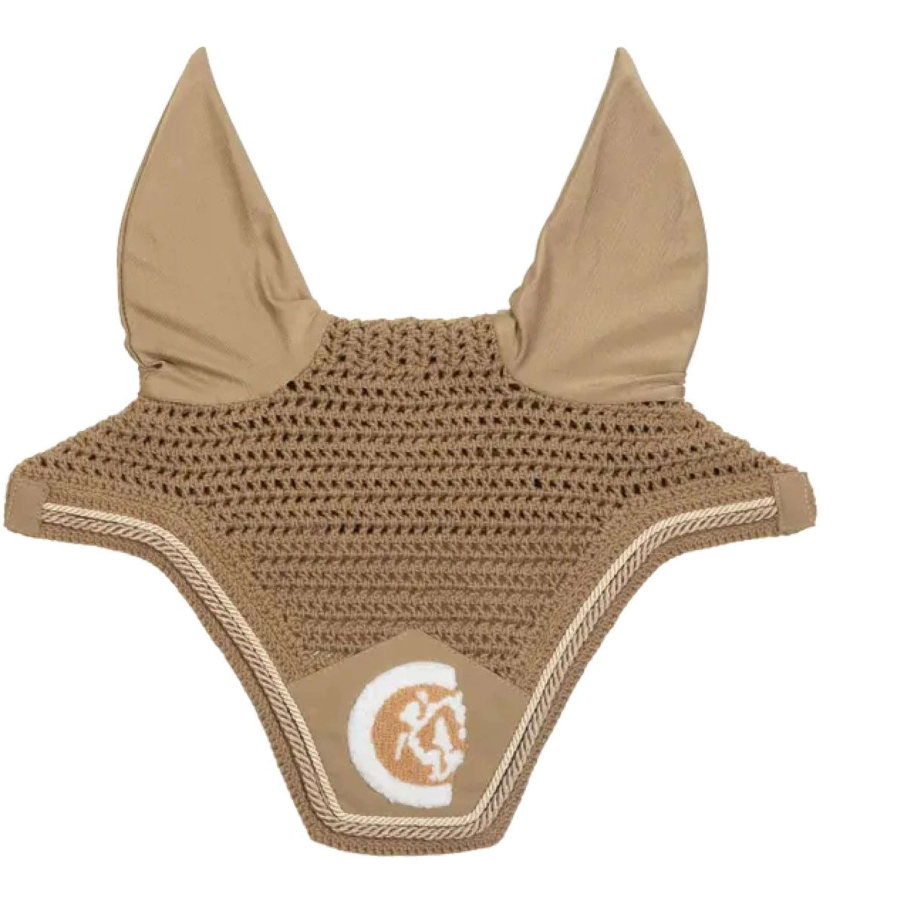 Kentucky Horsewear Nauszniki Wellington 3D Logo Beżowe