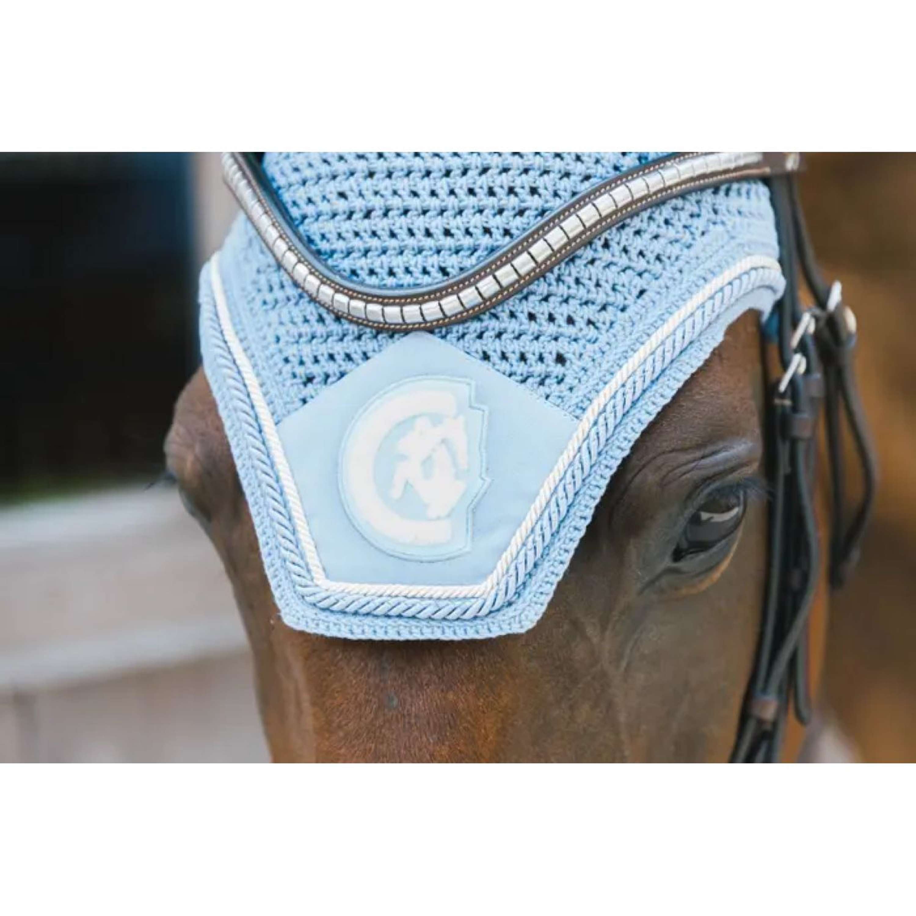 Kentucky Horsewear Nauszniki Wellington 3D Logo Jasnoniebieskie