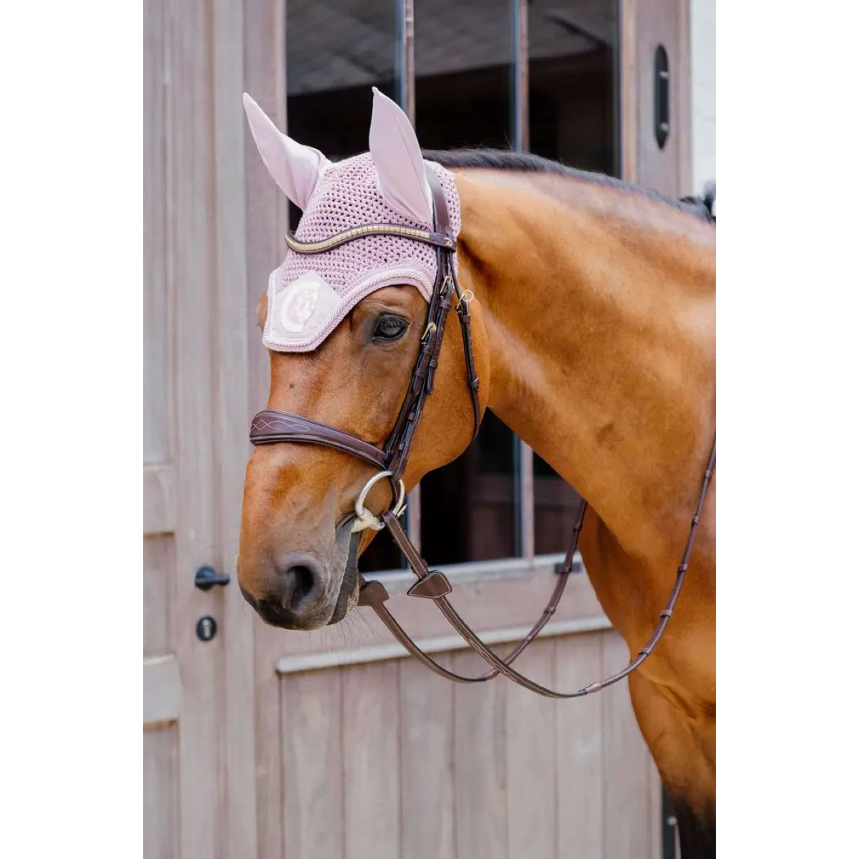 Kentucky Horsewear Nauszniki Wellington 3D Logo Jasnoróżowe