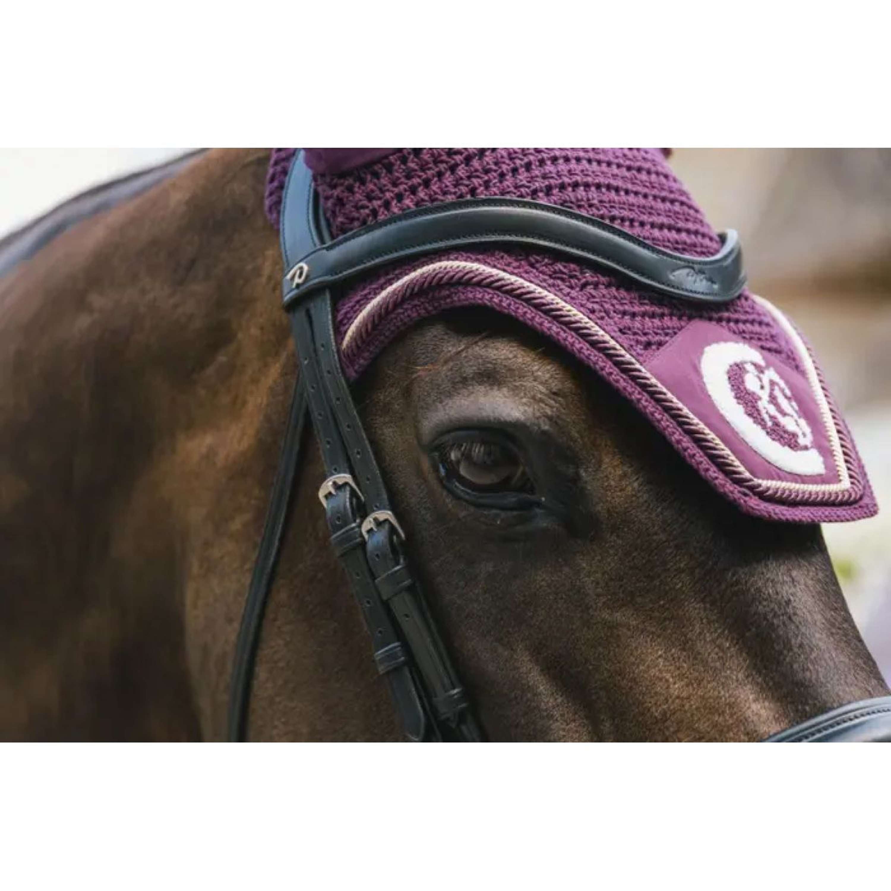 Kentucky Horsewear Nausznik Wellington 3D Logo Fioletowy