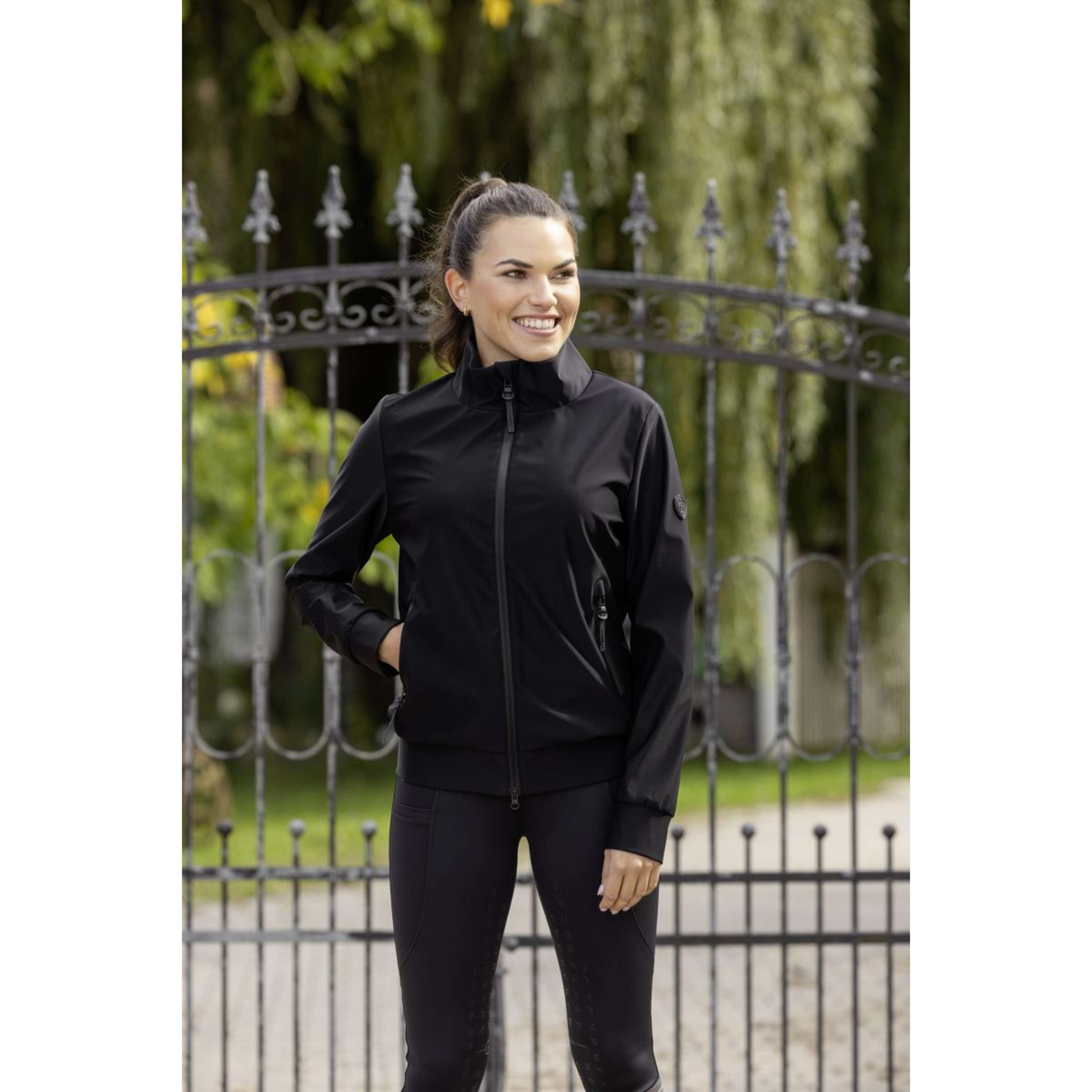 Covalliero Bluza Z Kapturem I Zamkiem Blouson Damski Czarny