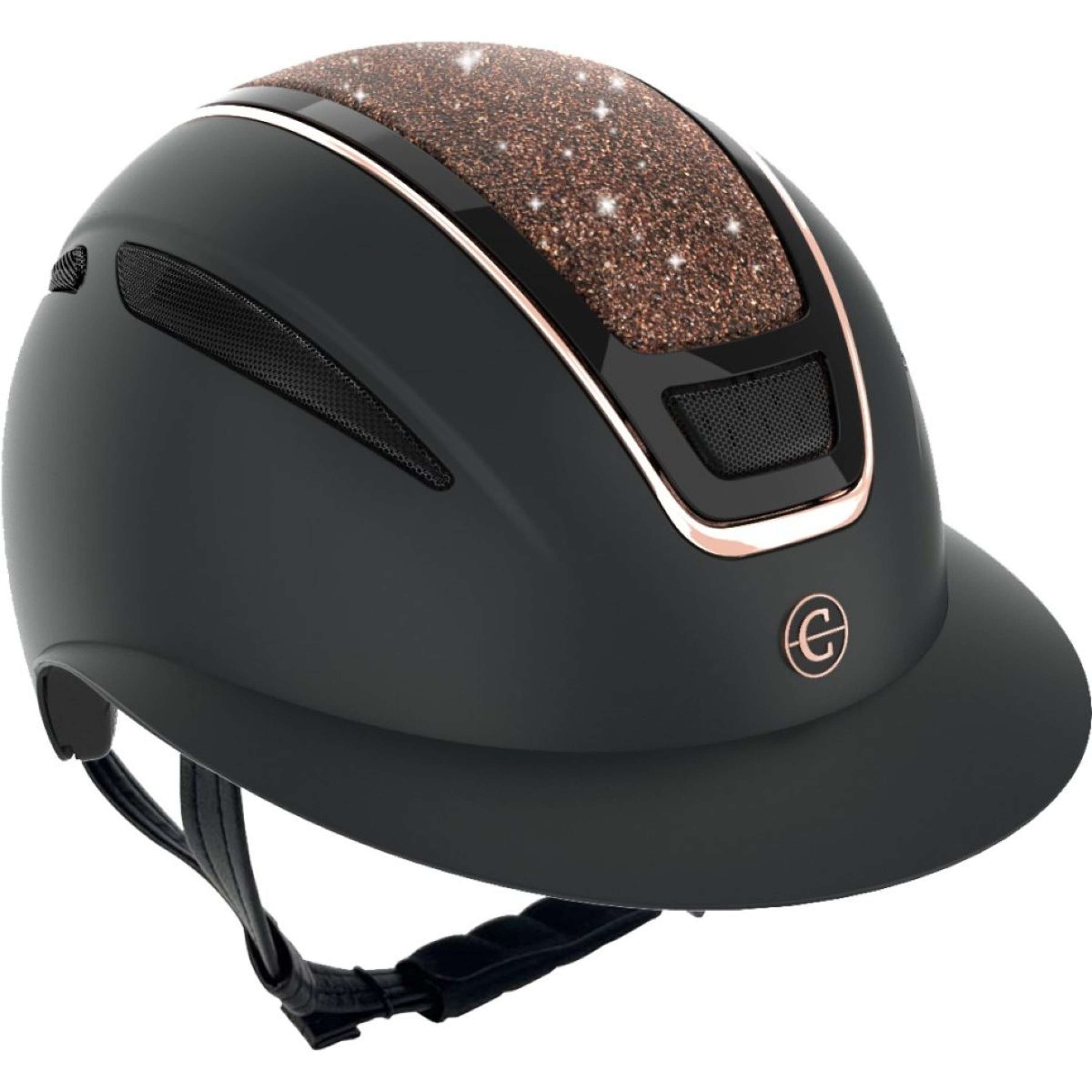 Kask jeździecki Covalliero Elite Polo różowozłoty