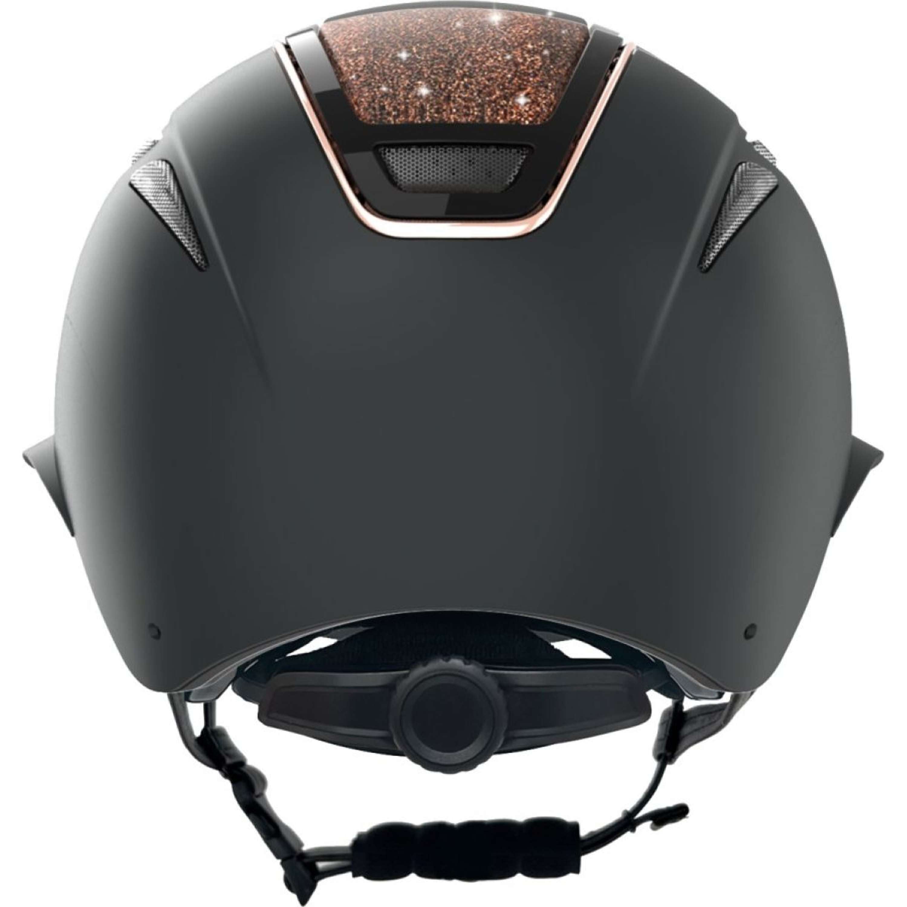 Kask jeździecki Covalliero Elite Polo różowozłoty