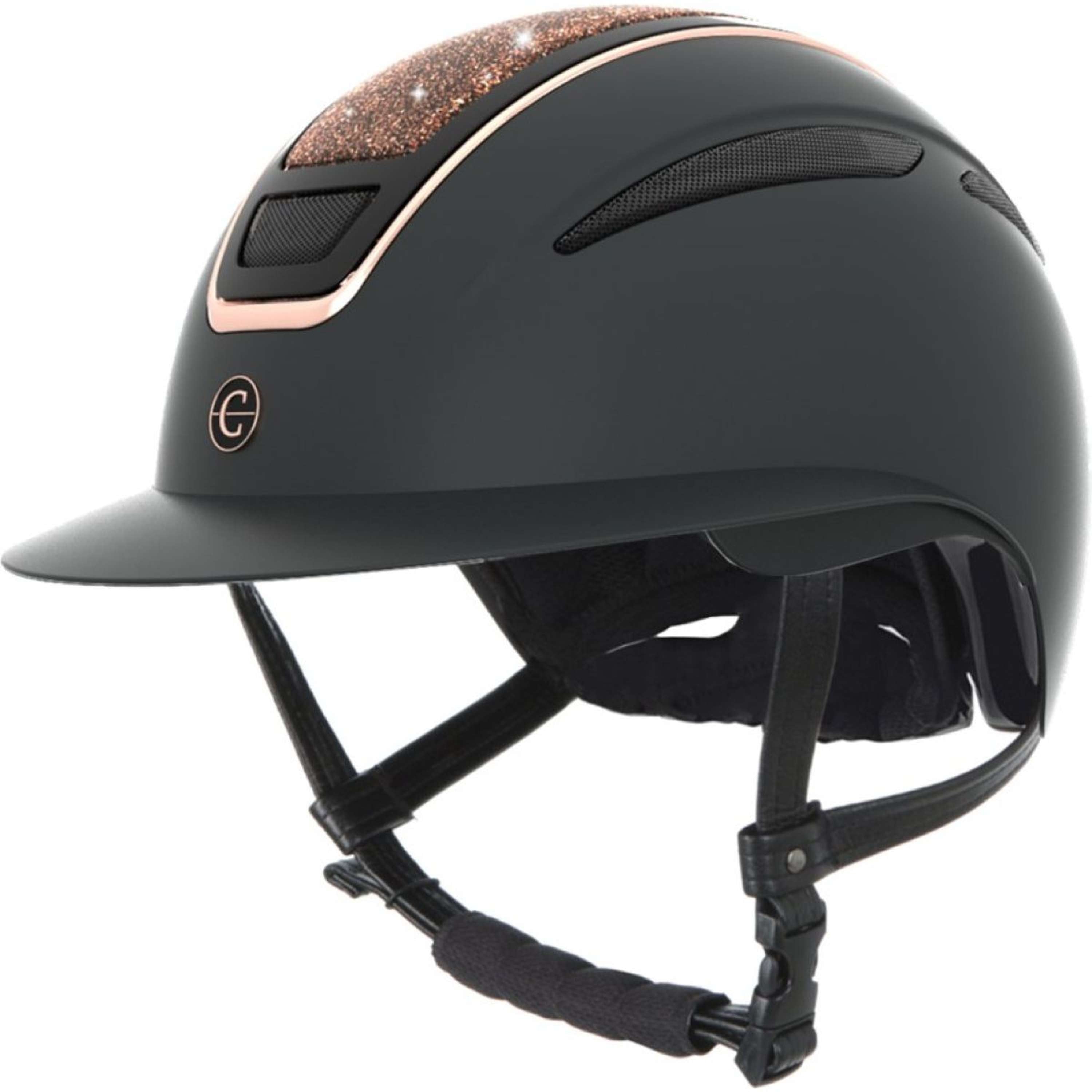 Kask jeździecki Covalliero Elite Polo różowozłoty