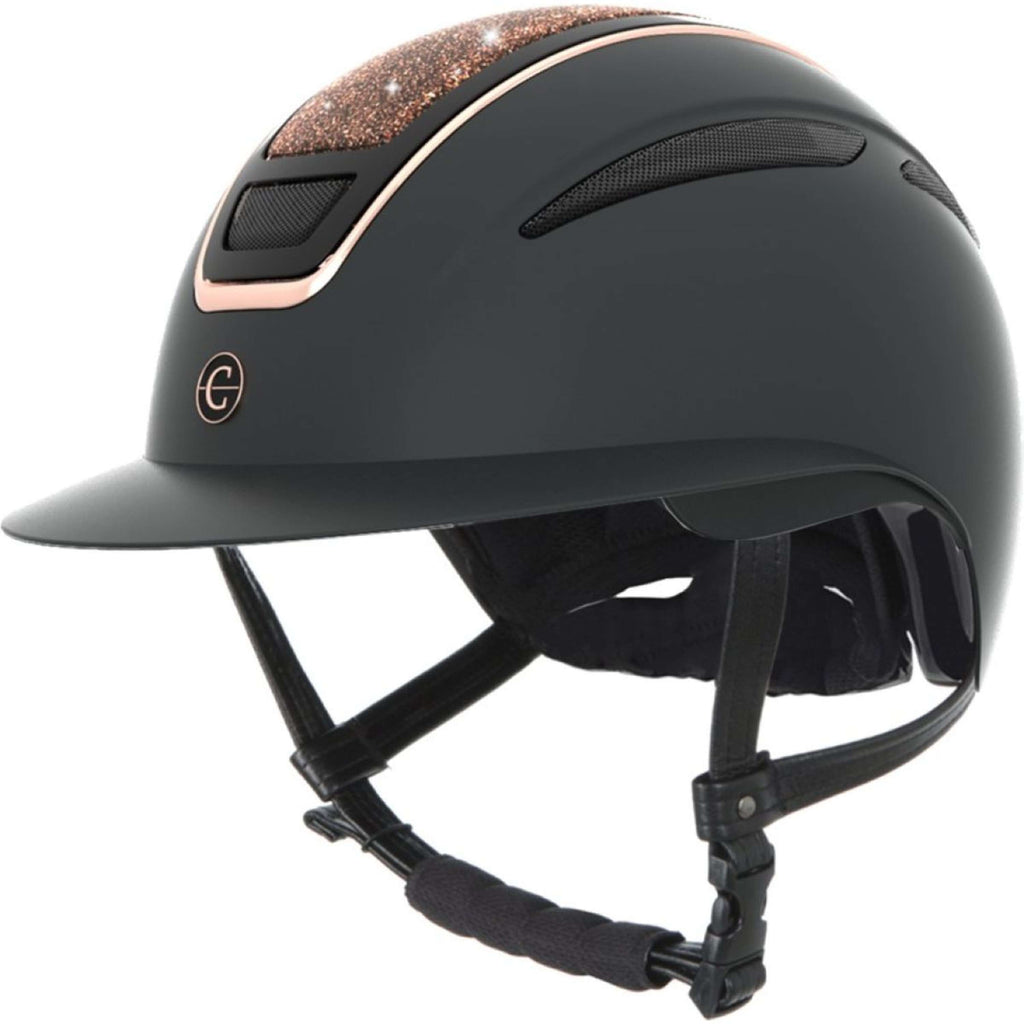 Kask jeździecki Covalliero Elite Polo różowozłoty