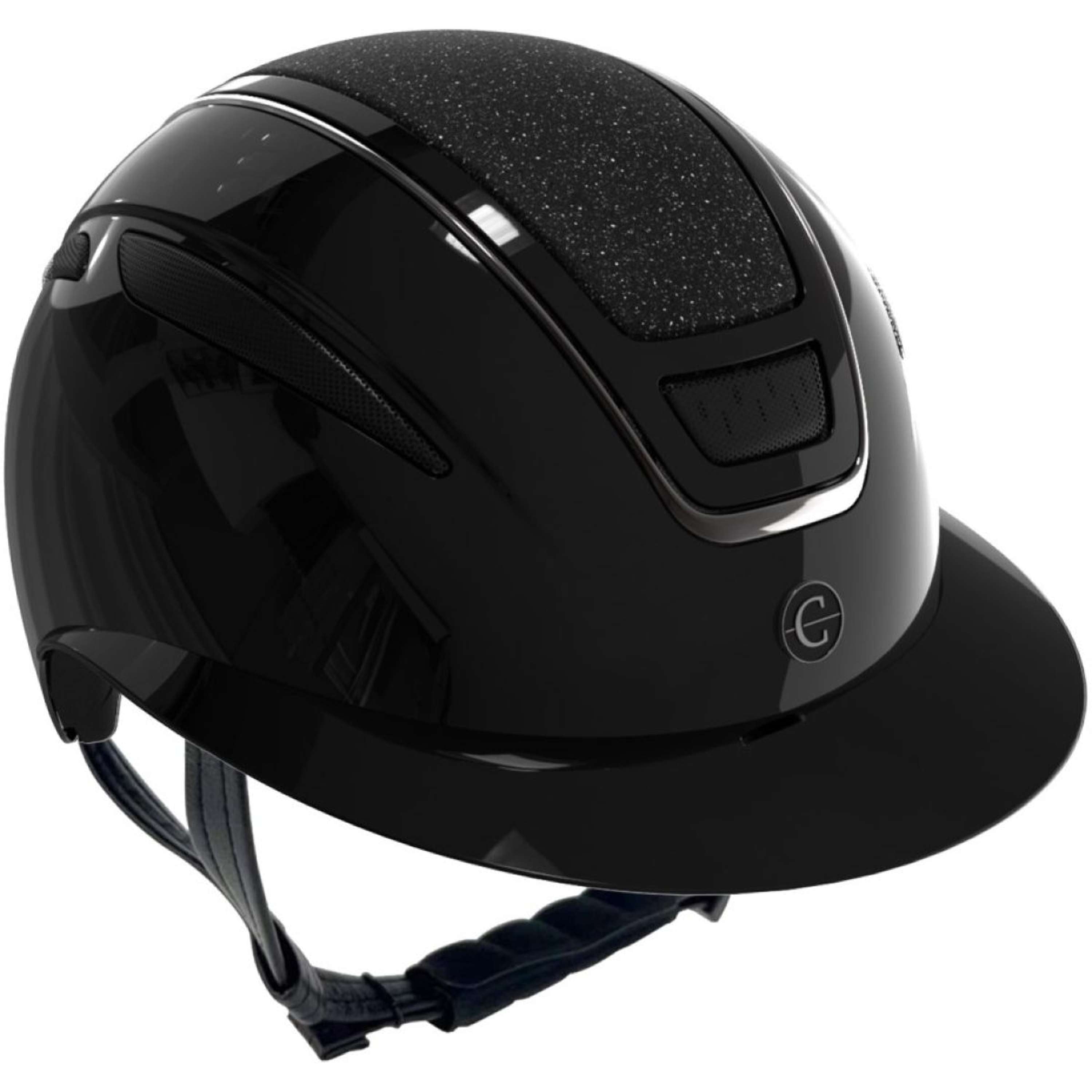 Covalliero Kask Jeździecki Elite Polo Lakierowany Czarny