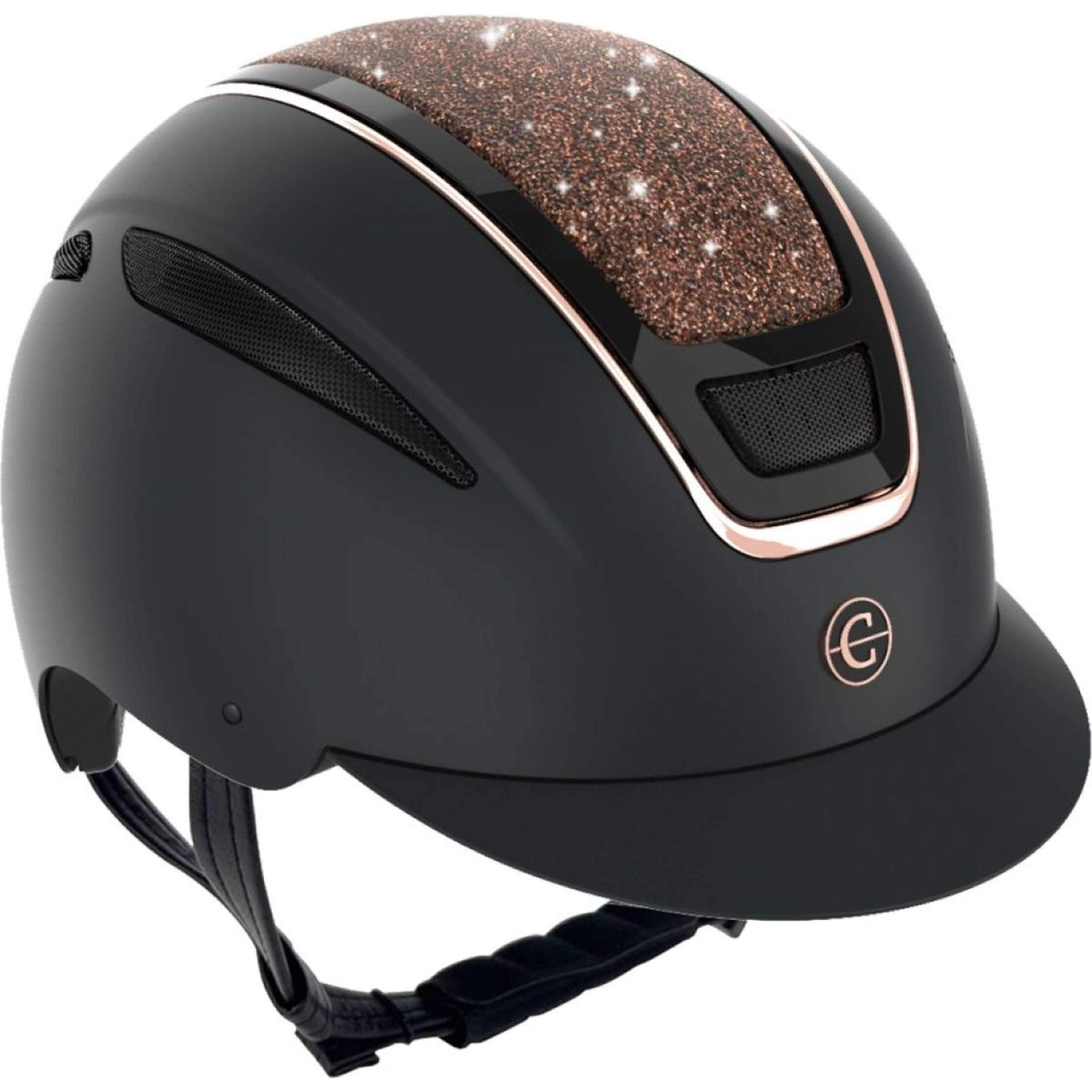 Kask jeździecki Covalliero Elite różowozłoty