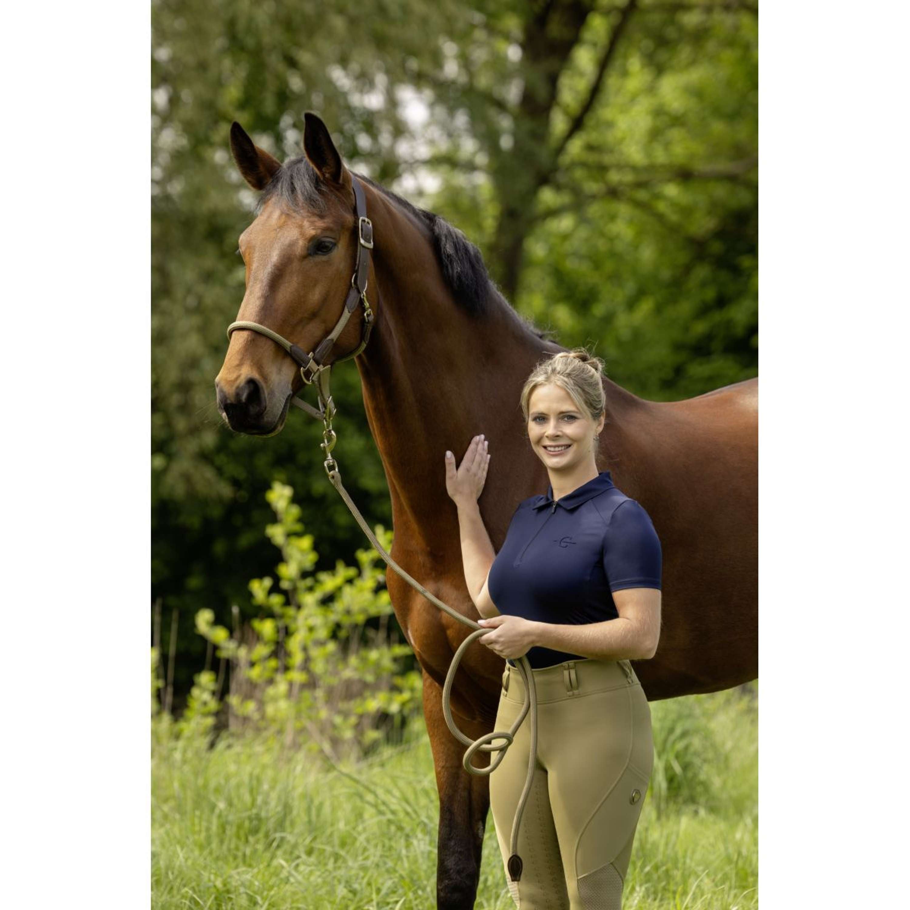 Covalliero Polo SS26 Damski Ciemnogranatowy
