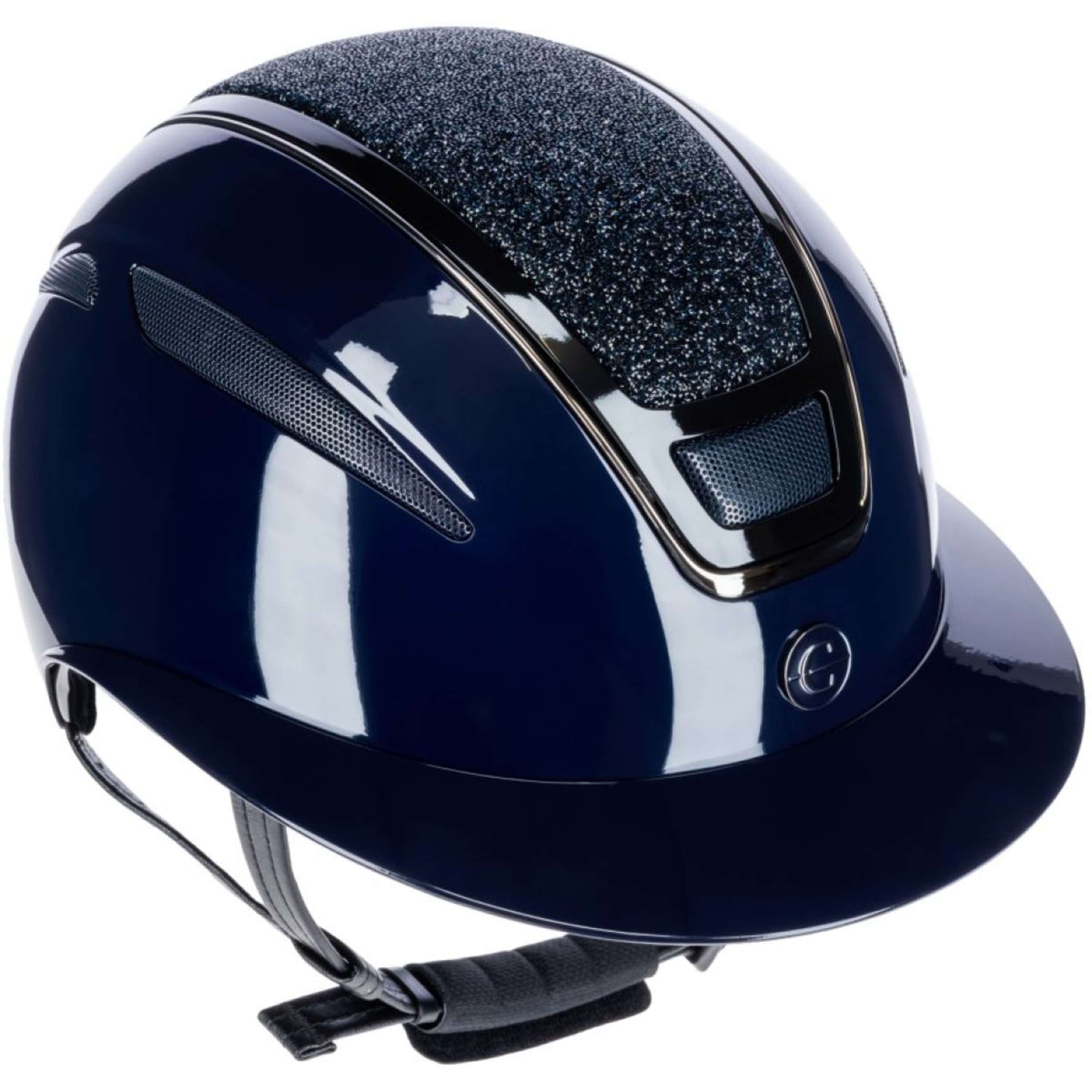Covalliero Kask Jeździecki Elite Polo Lakierowany Niebieski