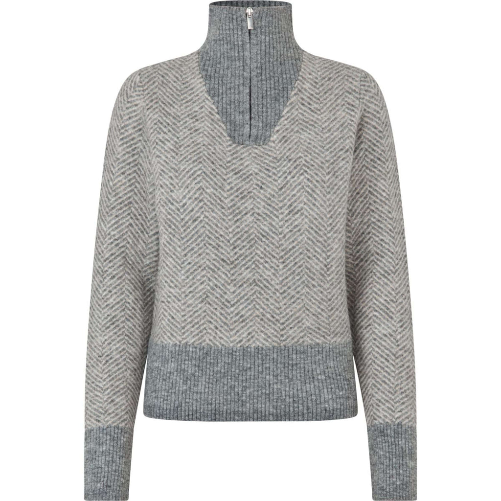 Kingsland Sweter KLAudrey Damski Jasnoszary Melanż