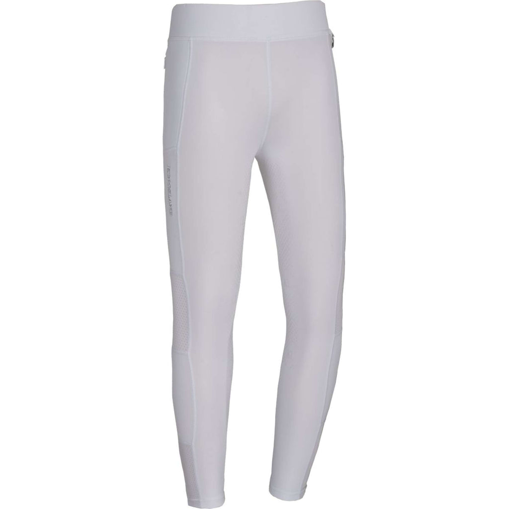 Kingsland Bryczesy Jeździeckie Kemmie F Tec2 Full Grip Dziewczęce Białe