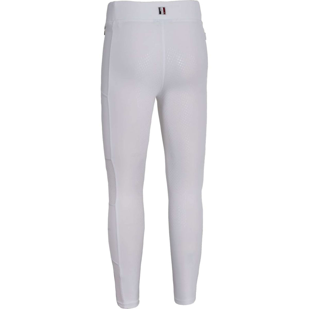 Kingsland Bryczesy Jeździeckie Kemmie F Tec2 Full Grip Dziewczęce Białe