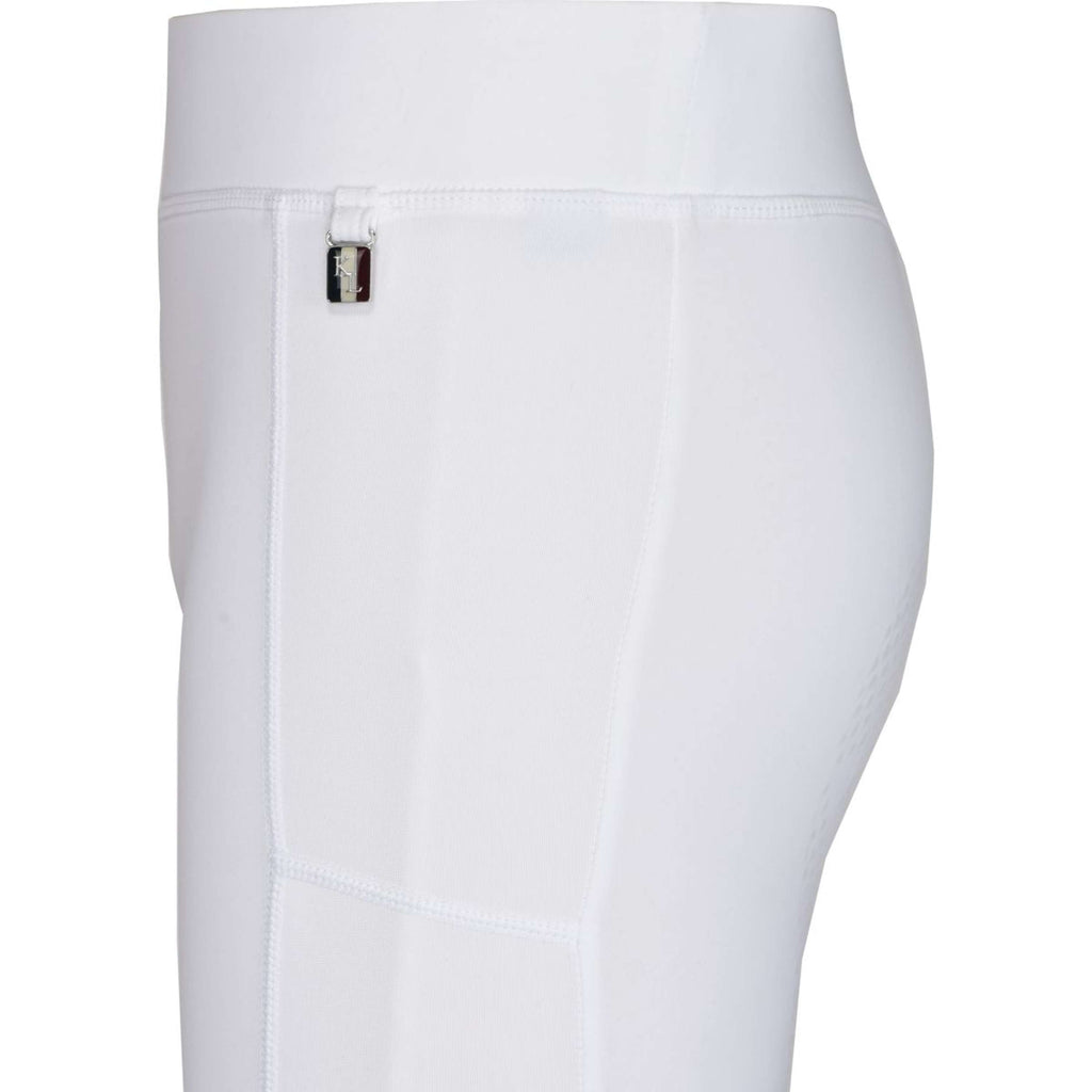 Kingsland Bryczesy Jeździeckie Kemmie F Tec2 Full Grip Dziewczęce Białe