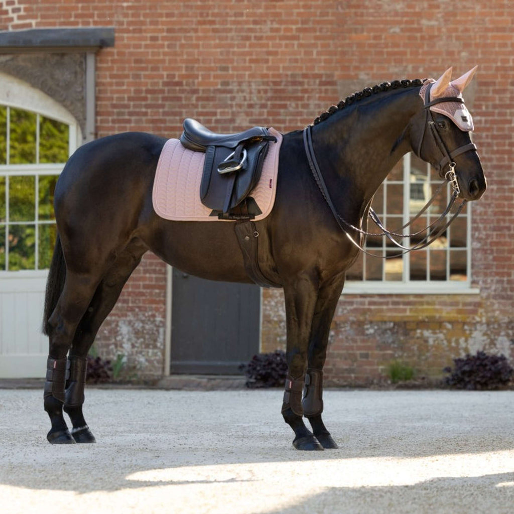 Czaprak LeMieux Heritage Herringbone kwadratowy ujeżdżeniowy Wild Rose