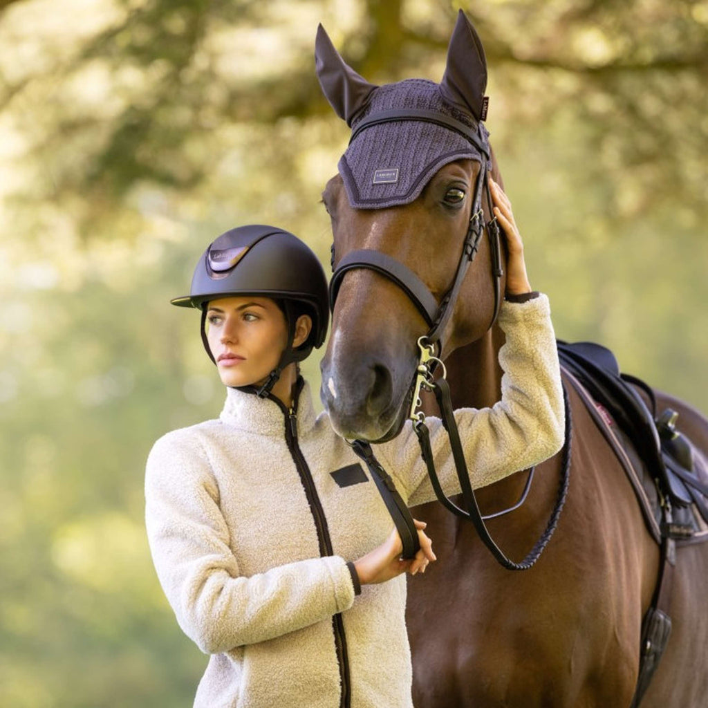 LeMieux Bluza Z Kapturem I Zamkiem Heritage Borg Zip Through Kamienny
