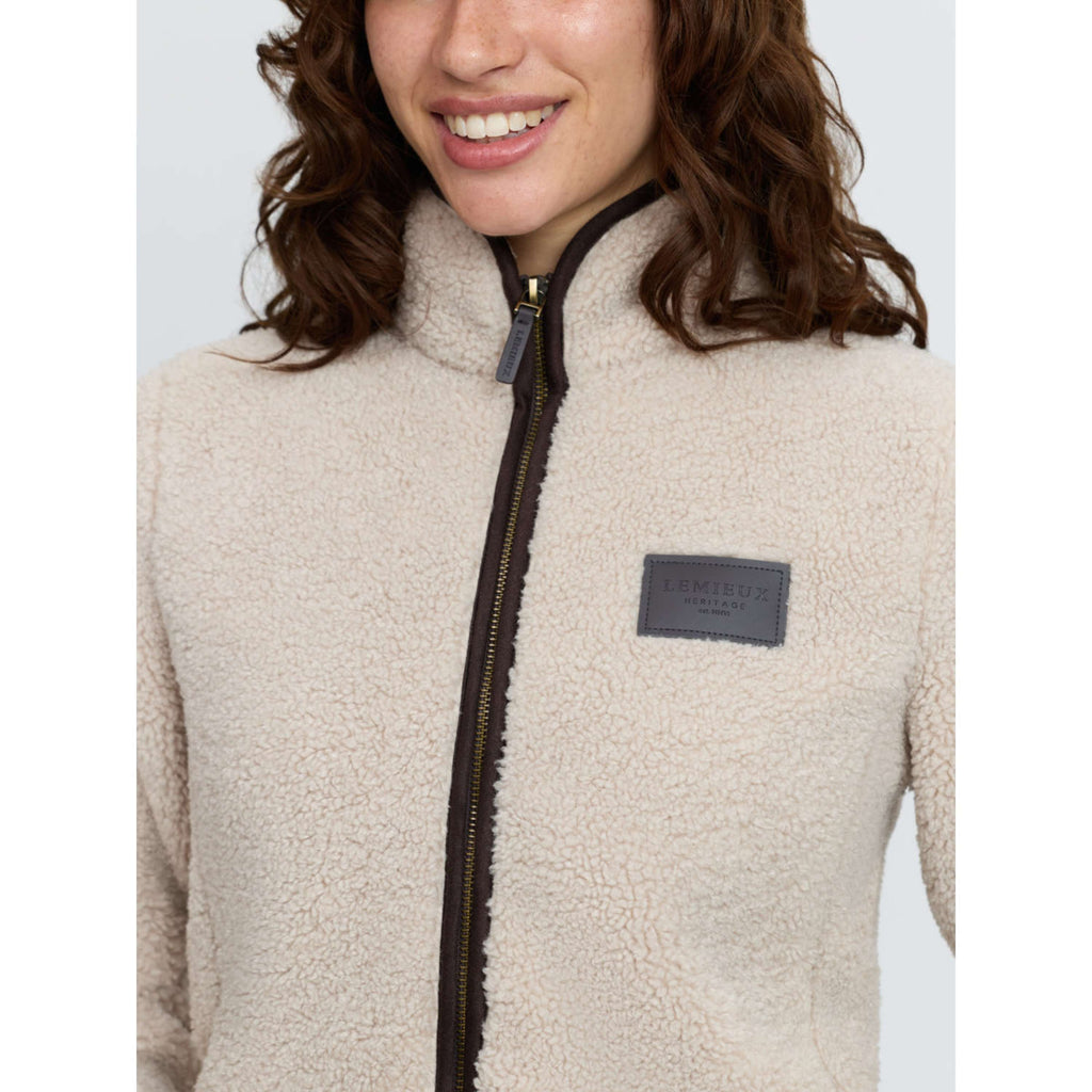 LeMieux Bluza Z Kapturem I Zamkiem Heritage Borg Zip Through Kamienny