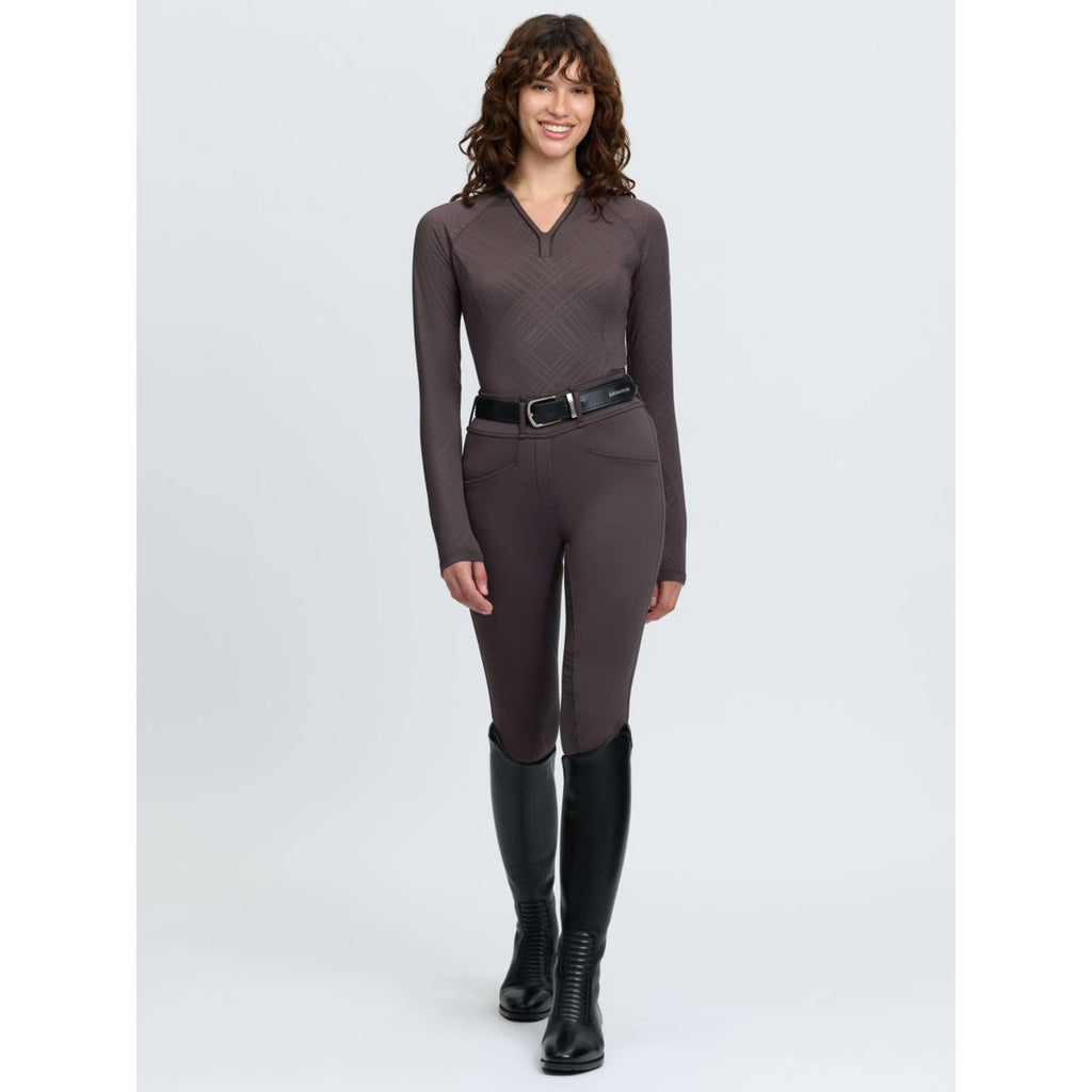 LeMieux Baselayer Heritage Check Długie Rękawy Cocoa